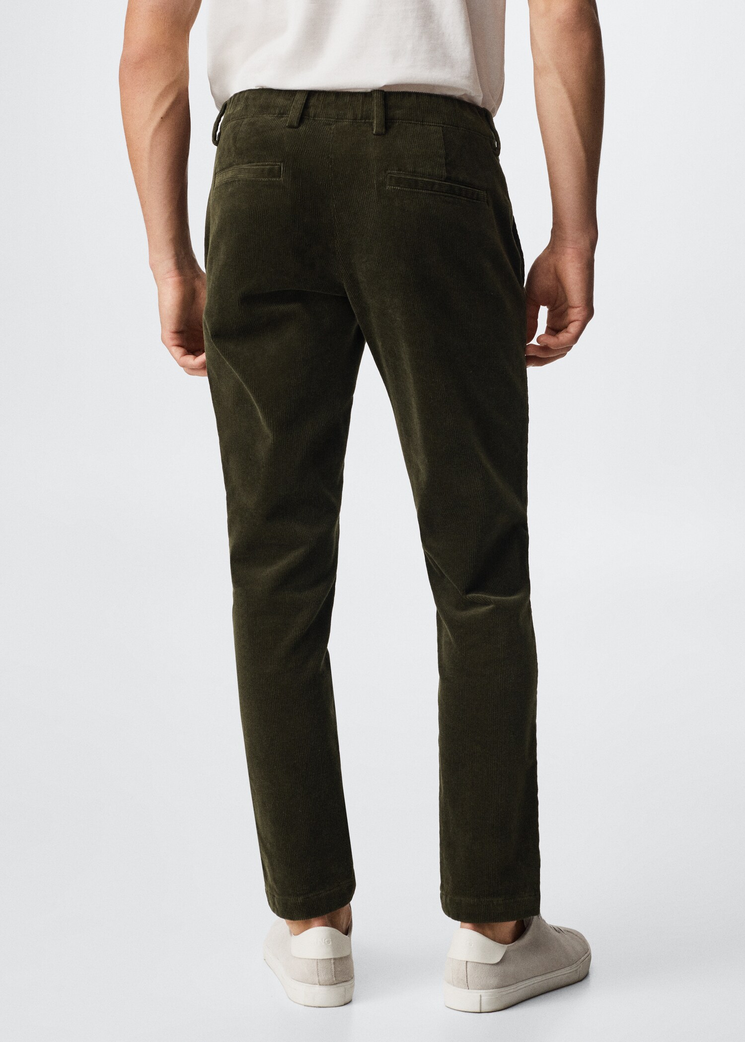 Tapered cropped corduroy trousers - Reverse of the article
