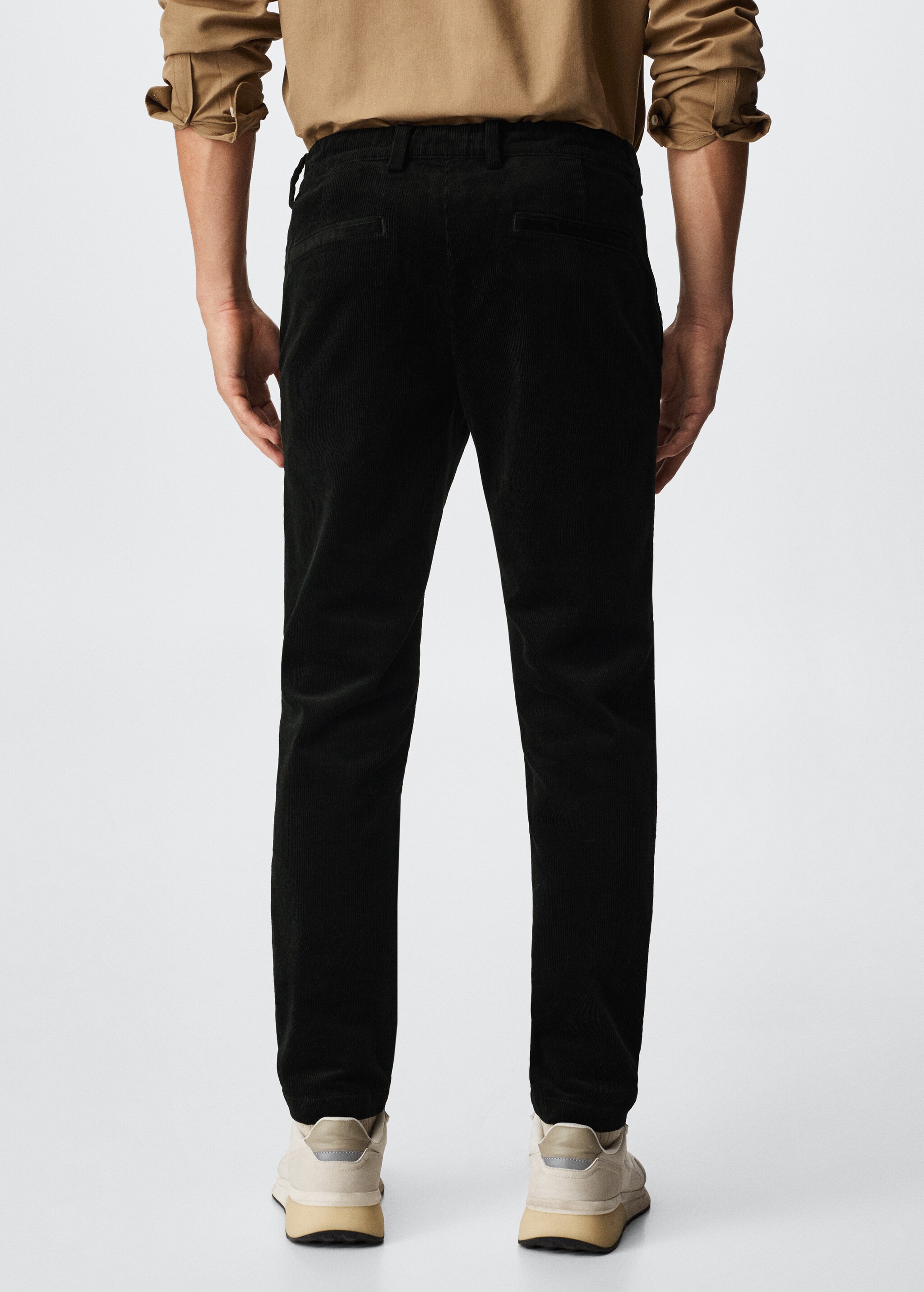 Tapered cropped corduroy trousers - Reverse of the article