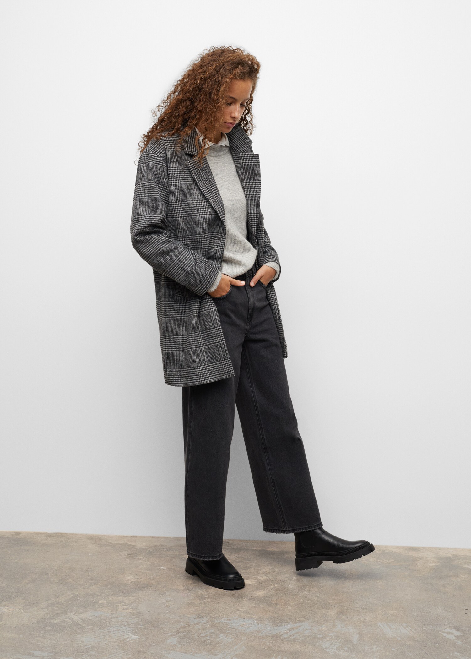 Checked wool-blend coat - Details of the article 2