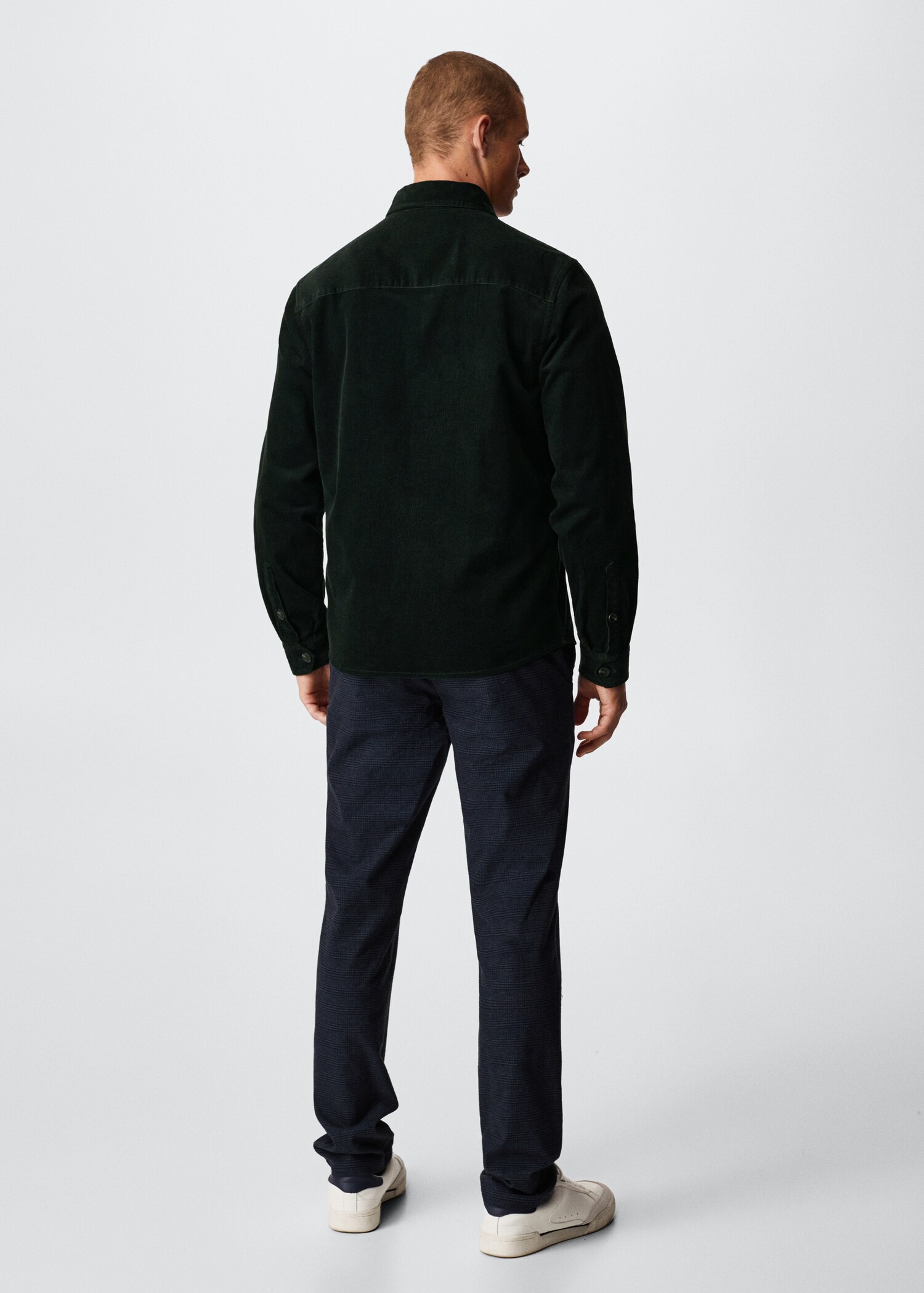 Corduroy pockets overshirt  - Reverse of the article