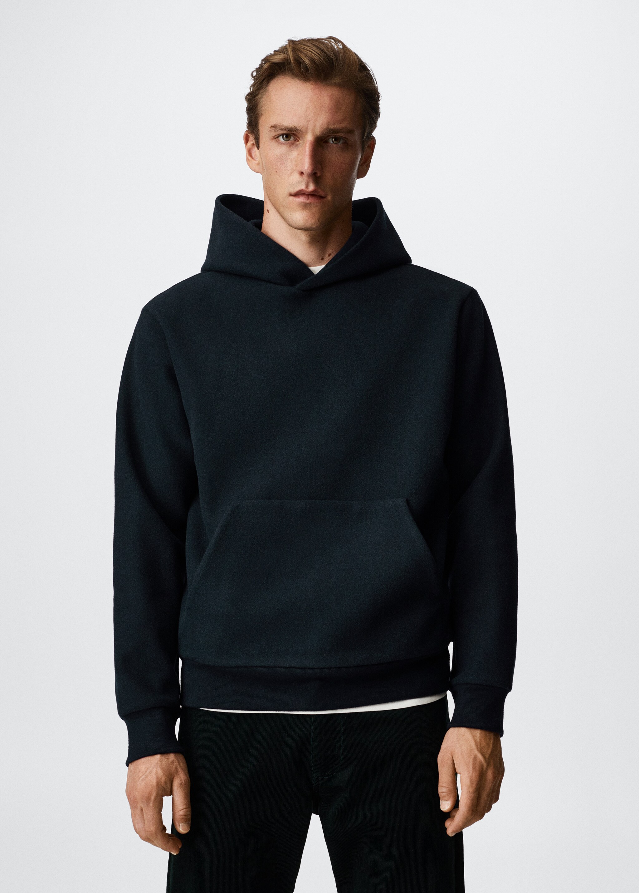 Textured hooded sweatshirt - Medium plane