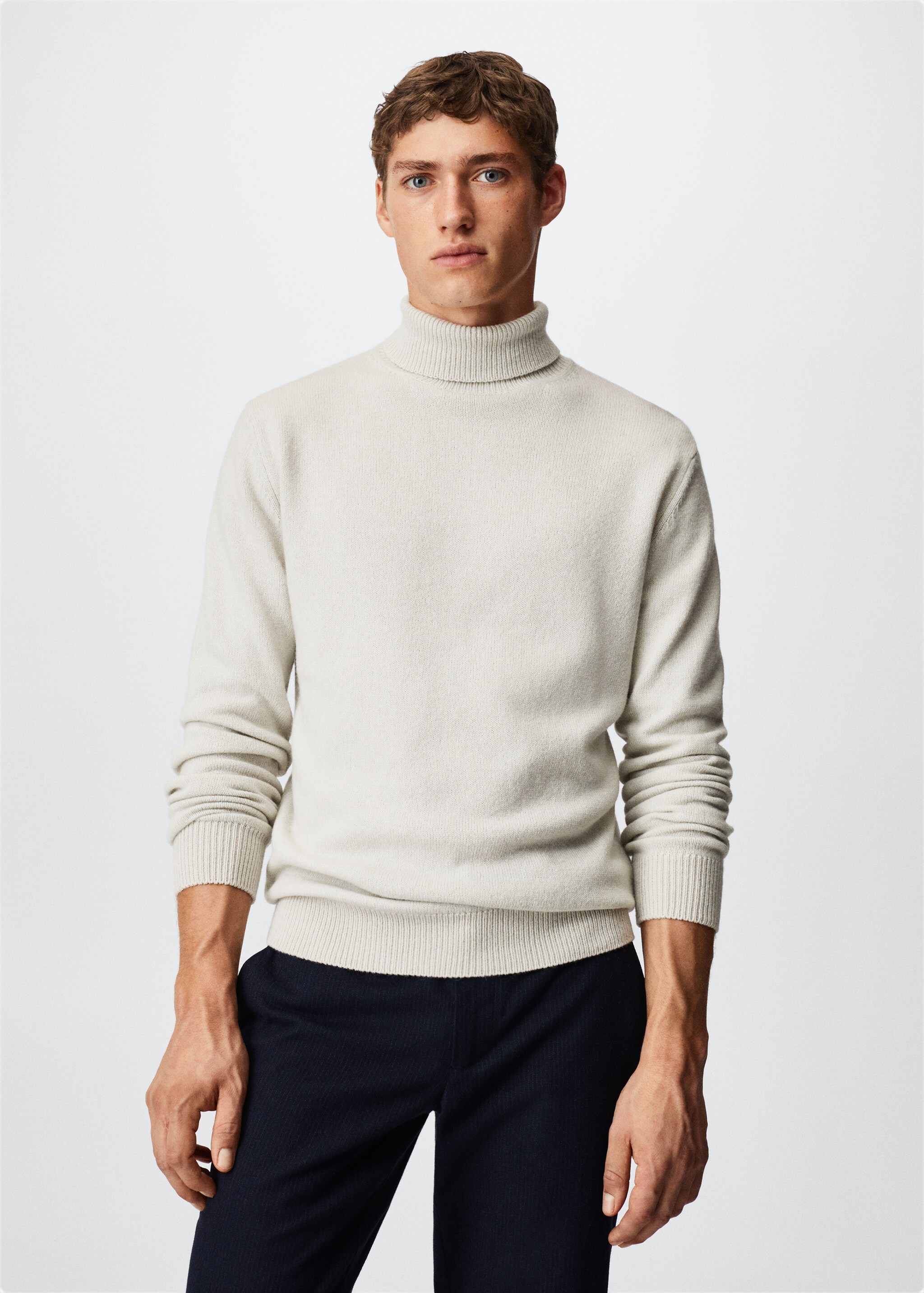 Turtleneck wool sweater - Medium plane