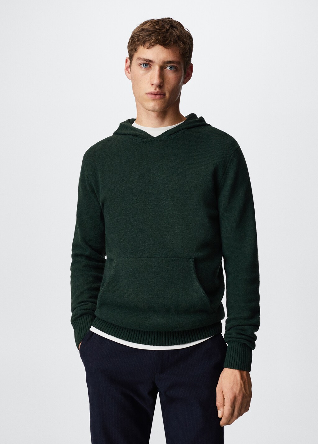 Mango knitted hoodie best sale