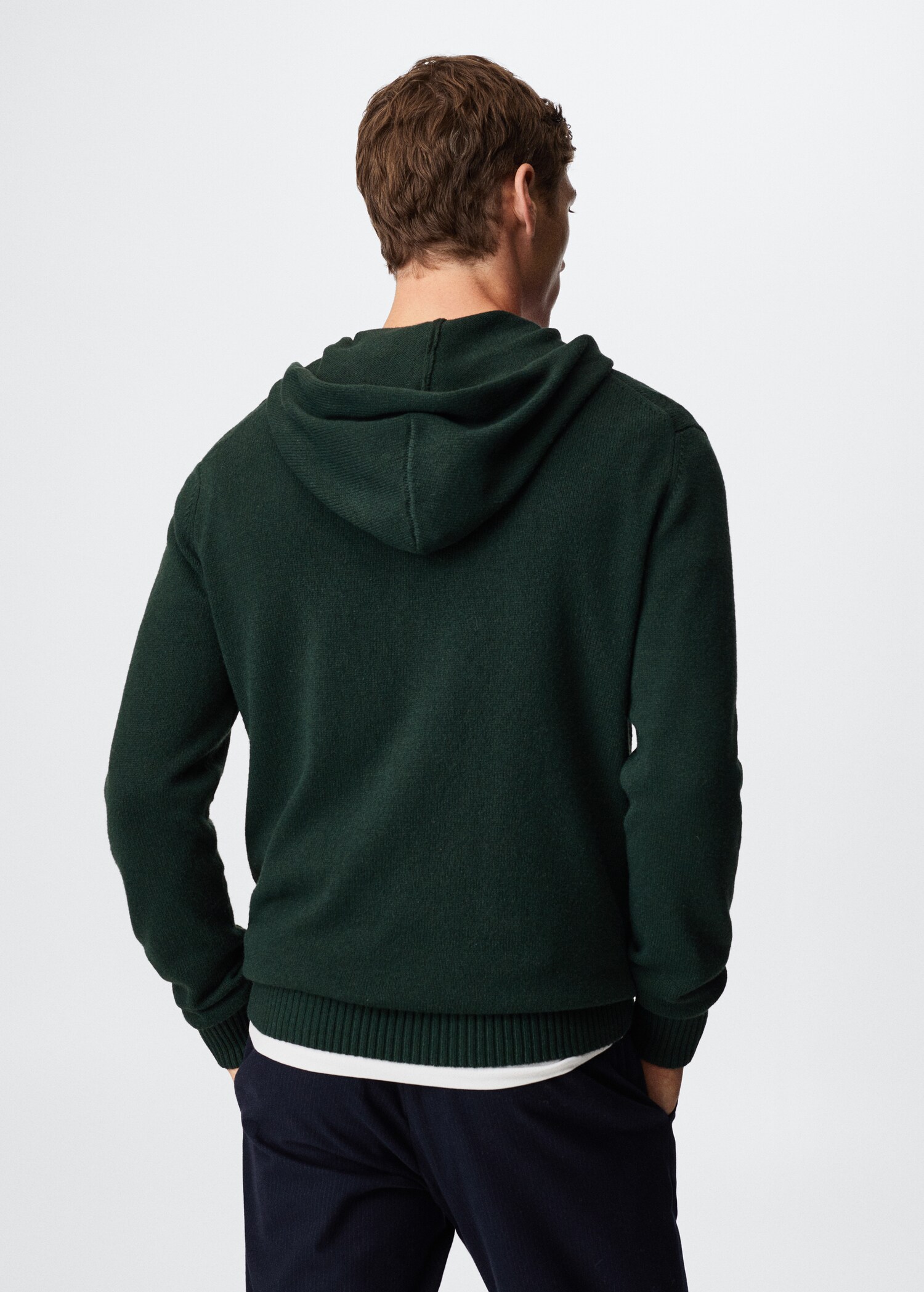 Hood wool-blend sweater - Reverse of the article