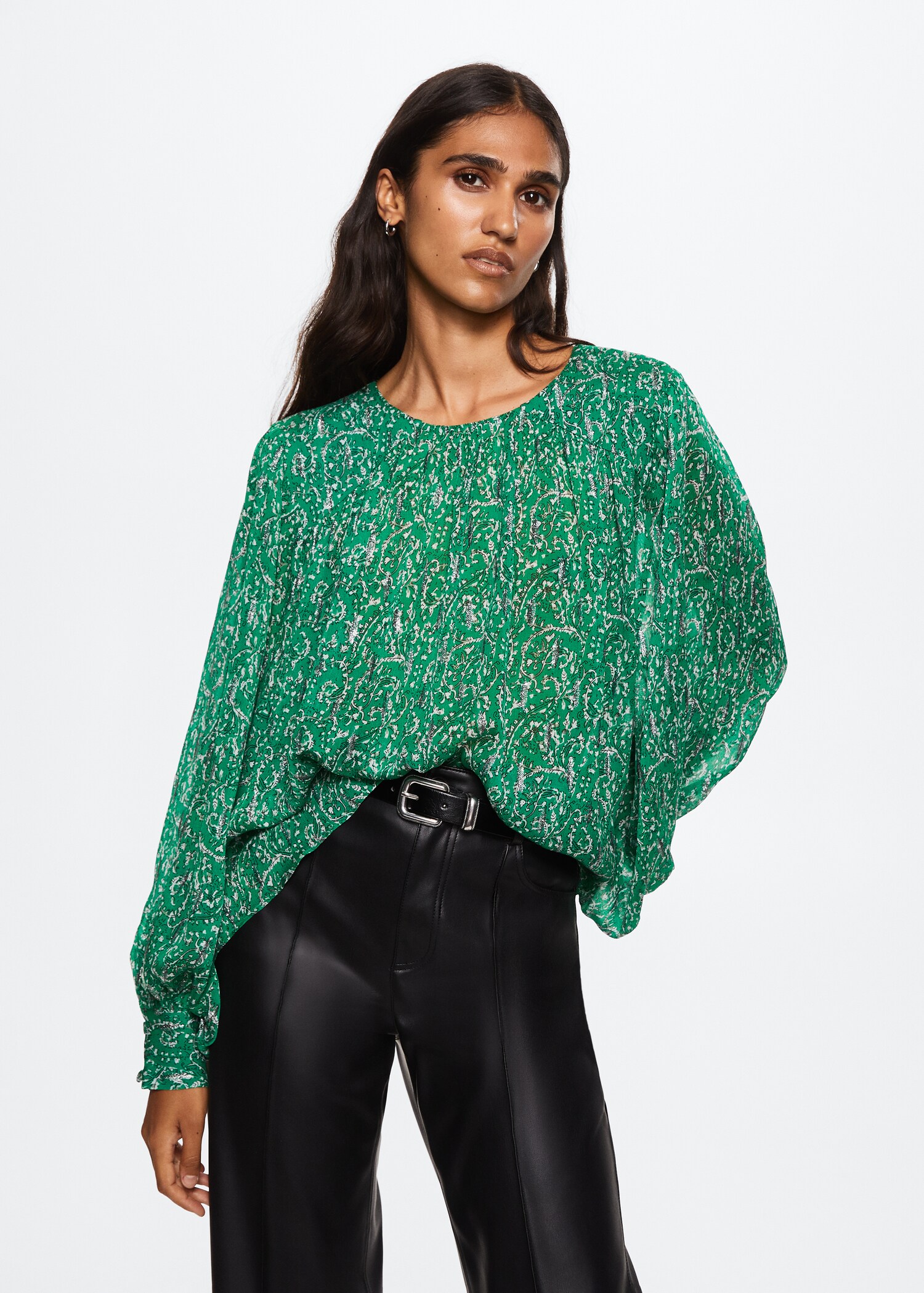 Brusa estampat floral - Pla mig