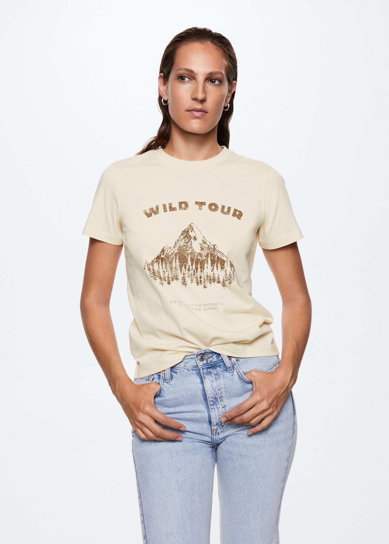 T-shirt message imprimé - Plan moyen