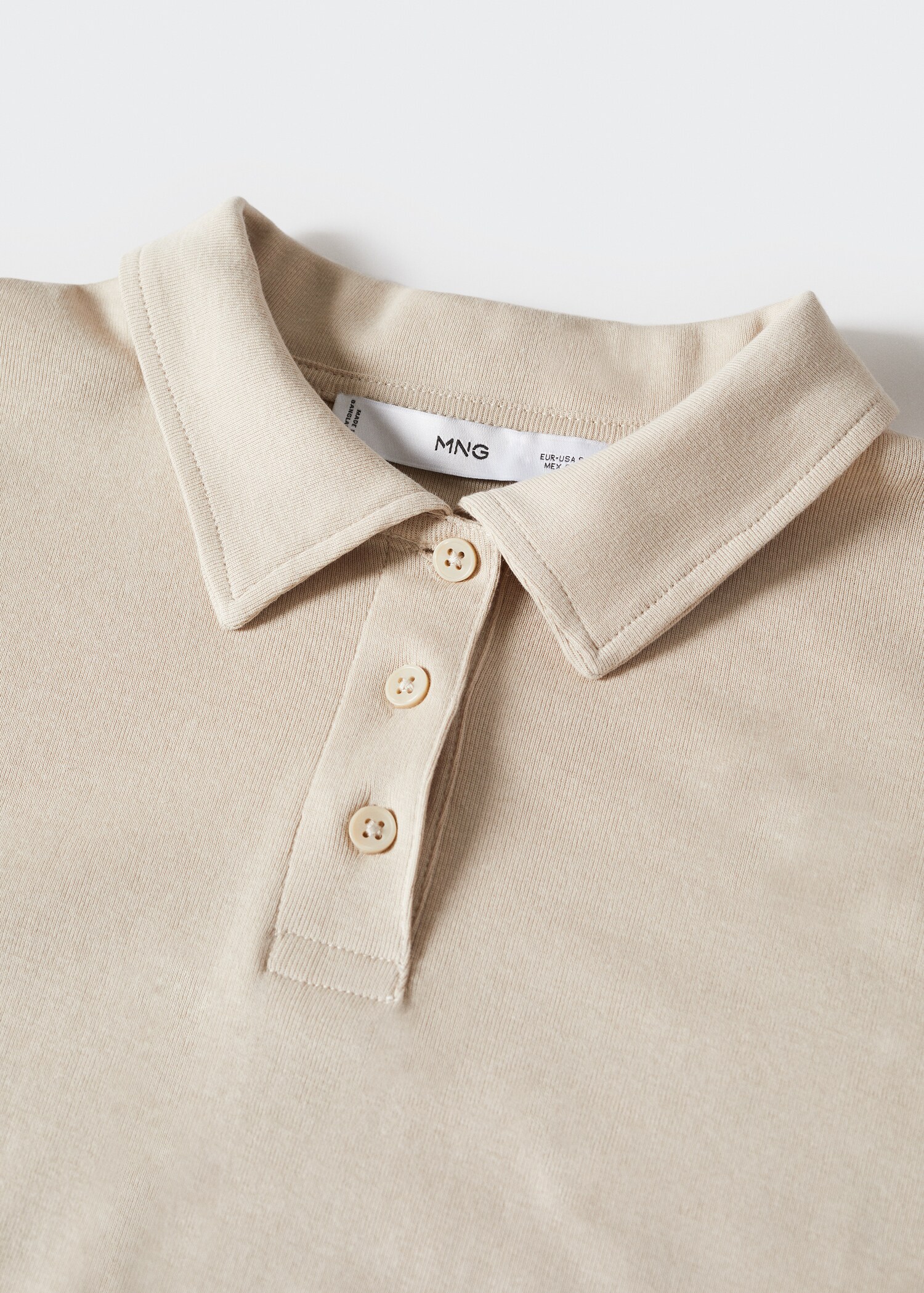 Long-sleeved cotton jersey polo shirt - Details of the article 8