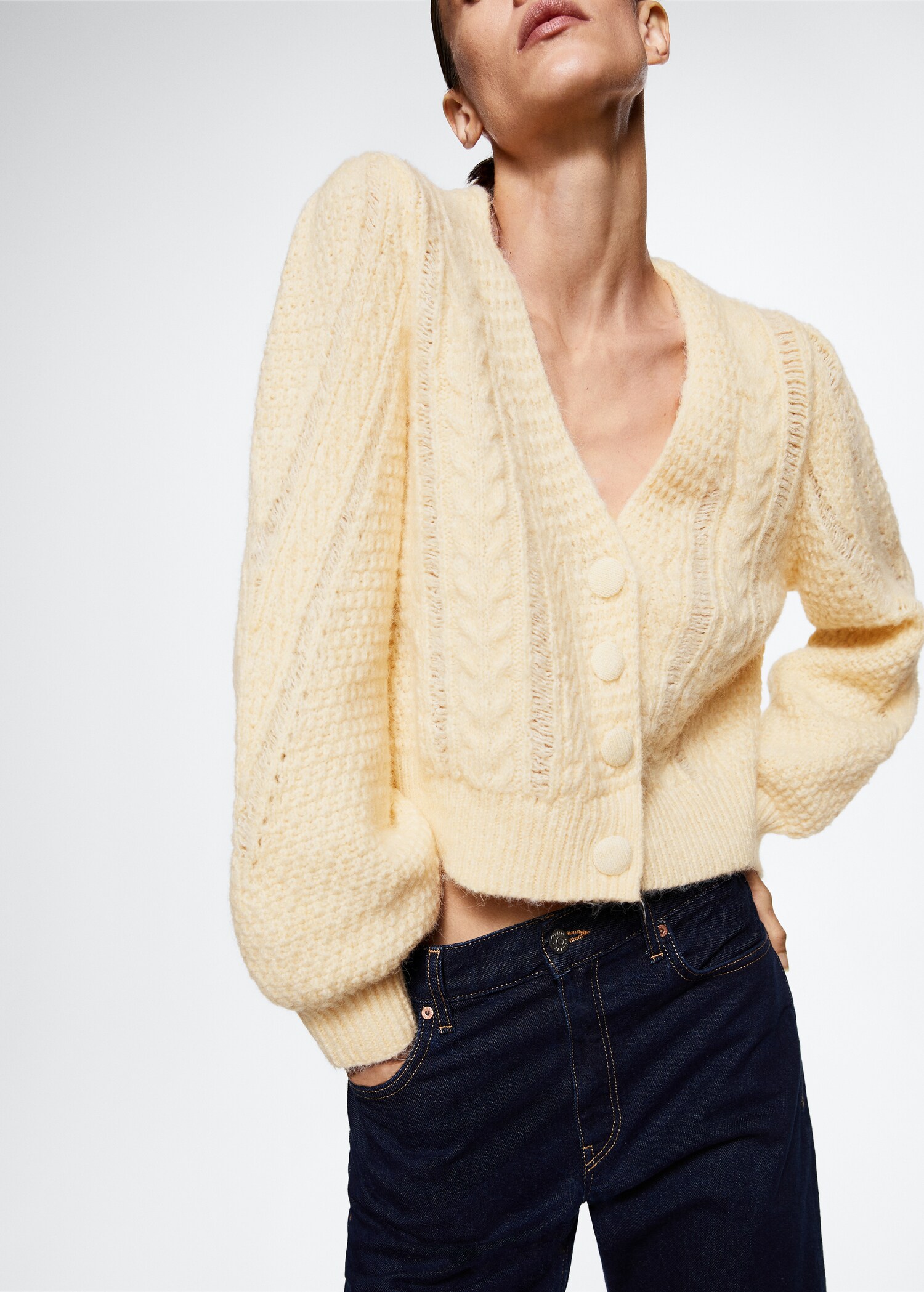 Cardigan maille torsadée boutons - Détail de l'article 6