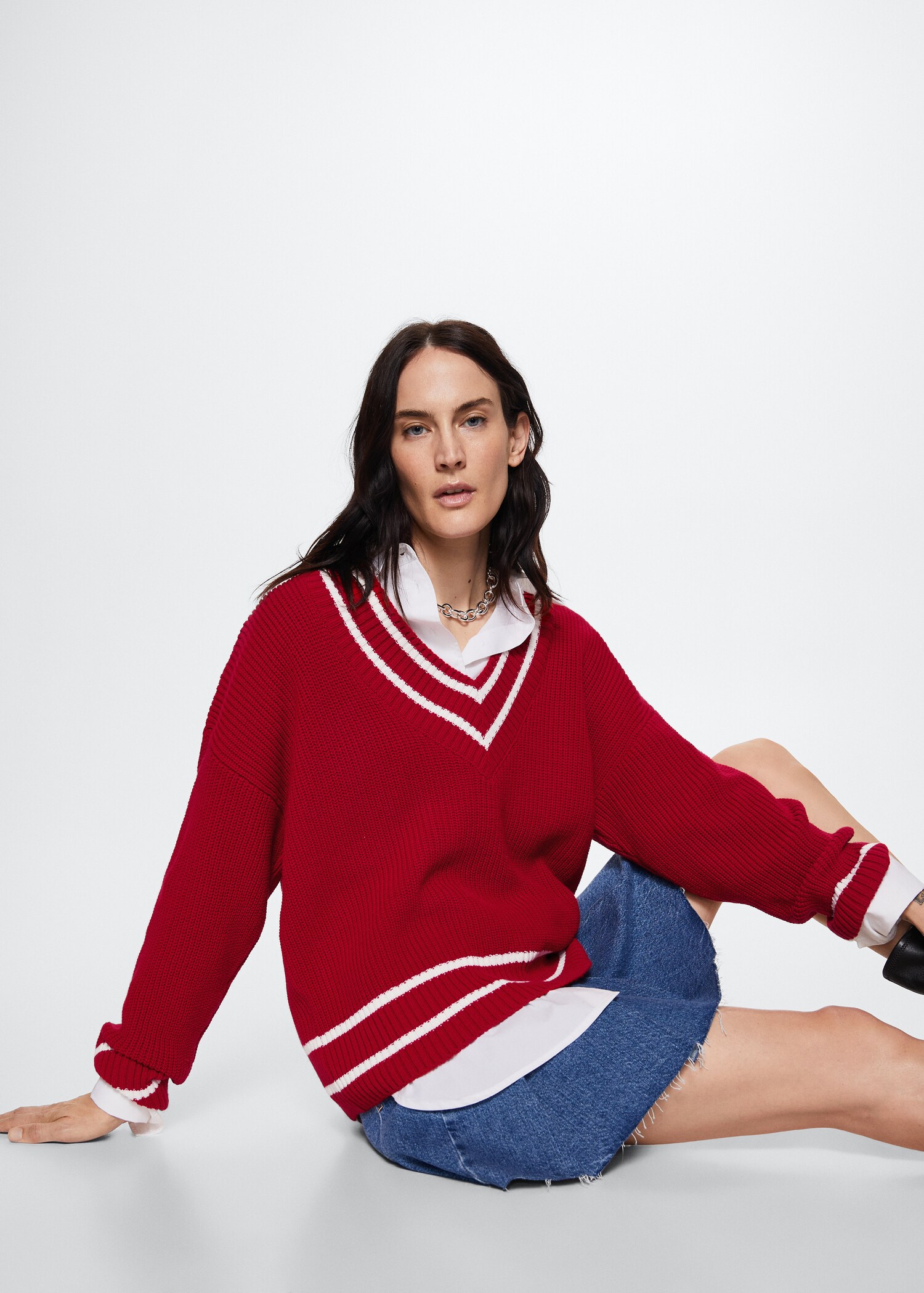 Pull-over oversize col en V - Détail de l'article 2