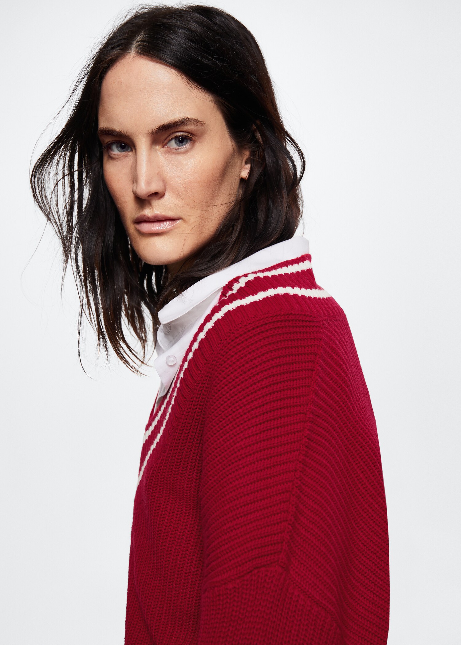Pull-over oversize col en V - Détail de l'article 4