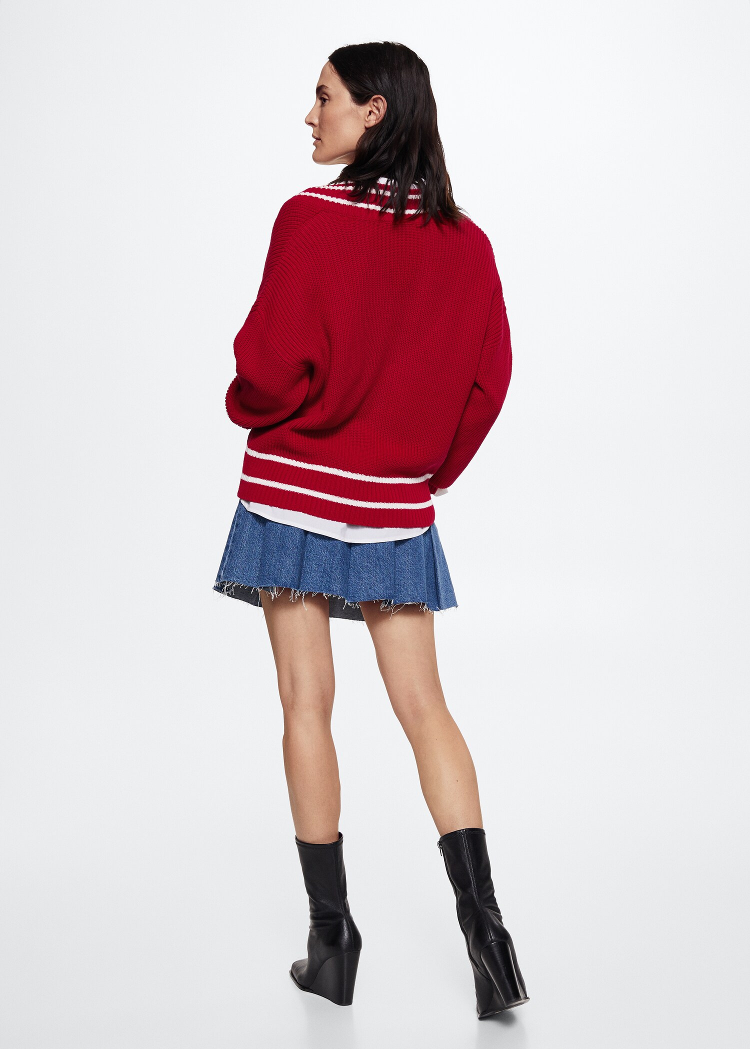 Pull-over oversize col en V - Verso de l’article