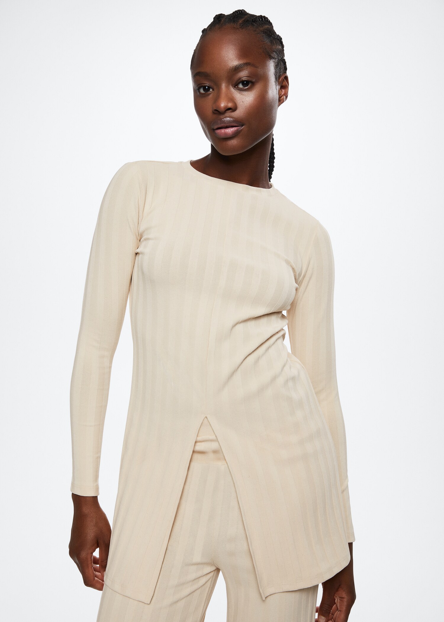 Long-sleeved t-shirt with cut-out - Medium plane