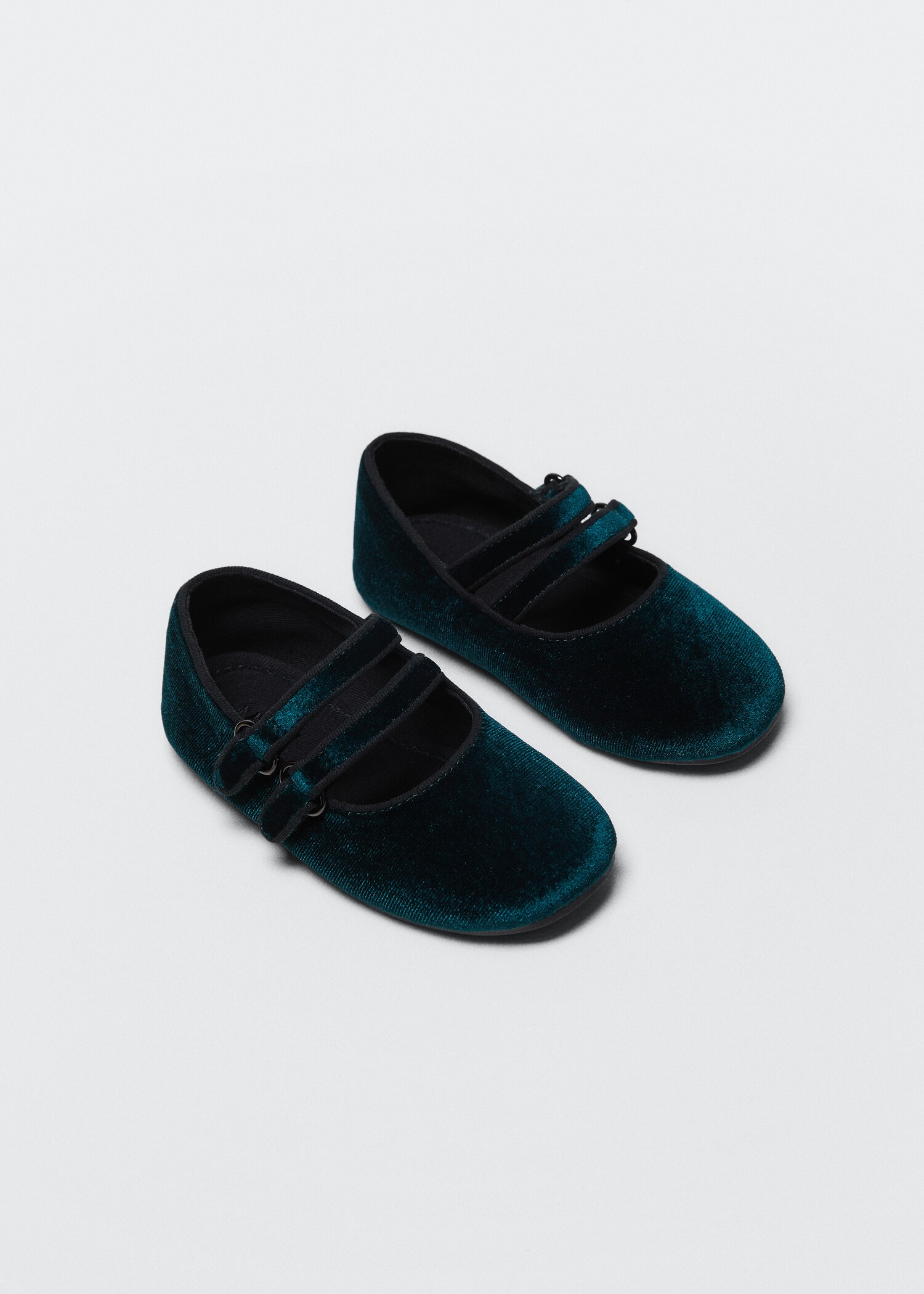 Velcro fastening straps ballerina - Medium plane