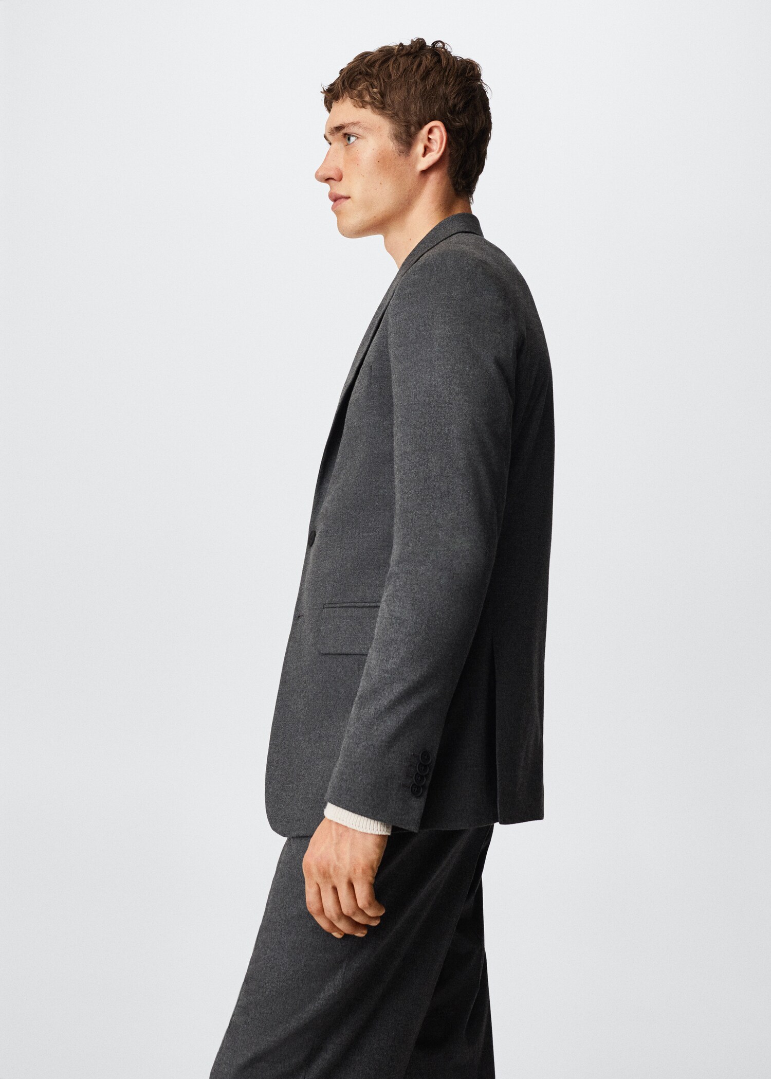 Slim-fit suit jacket - Details of the article 1