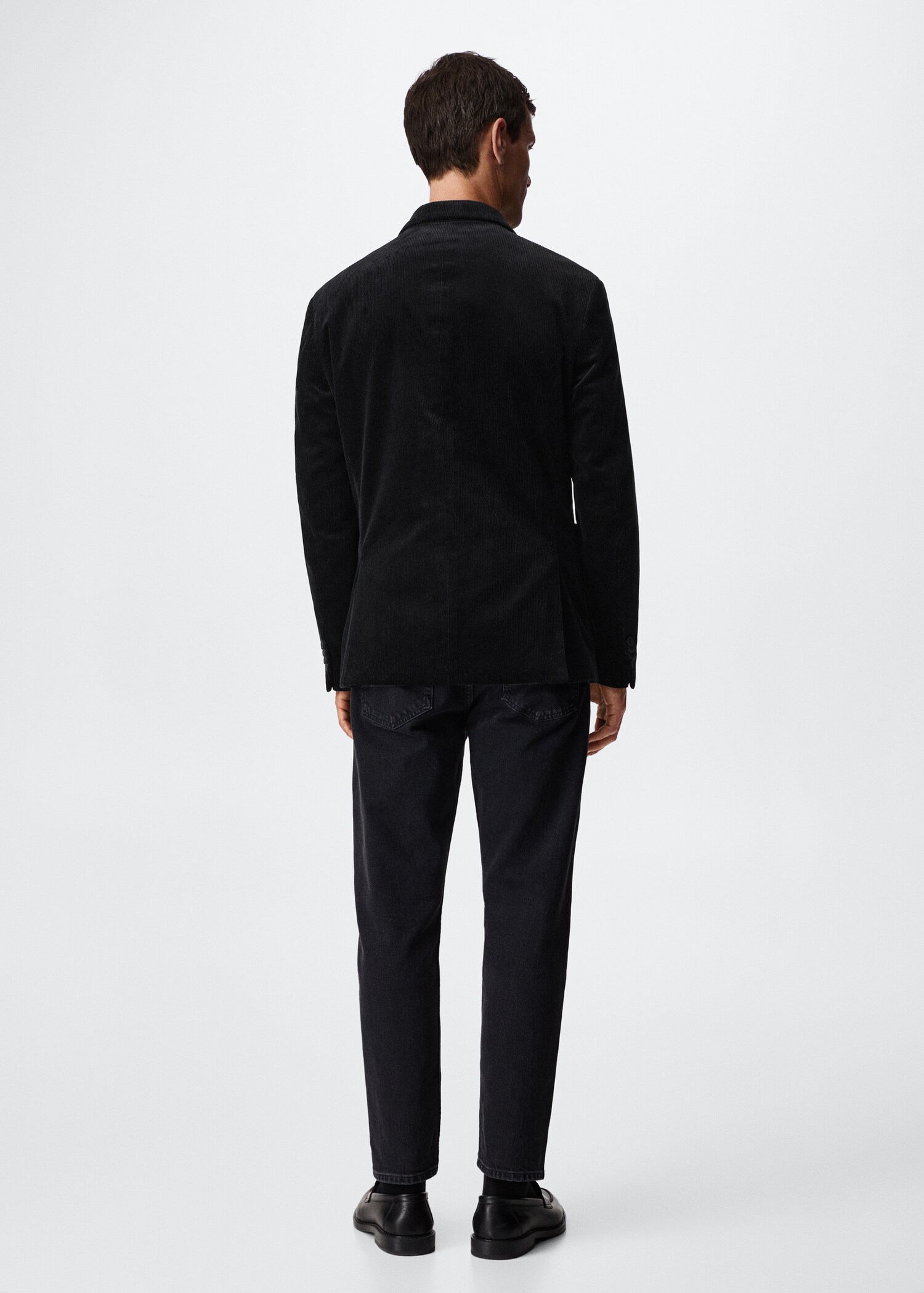 Double-breasted corduroy jacket - Reverse of the article
