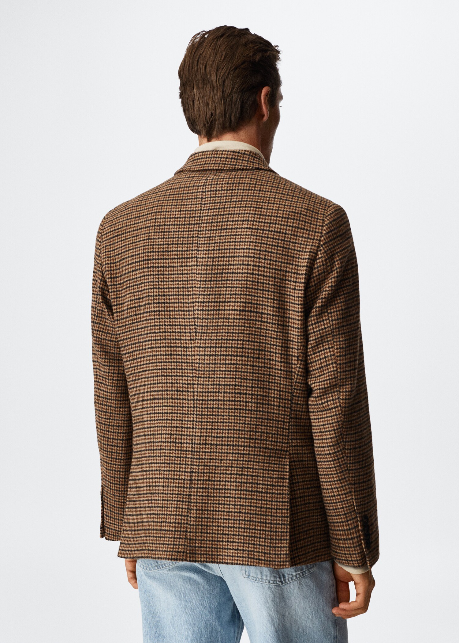 Hahnentritt-Blazer aus Woll-Mix - Herren | MANGO OUTLET Liechtenstein