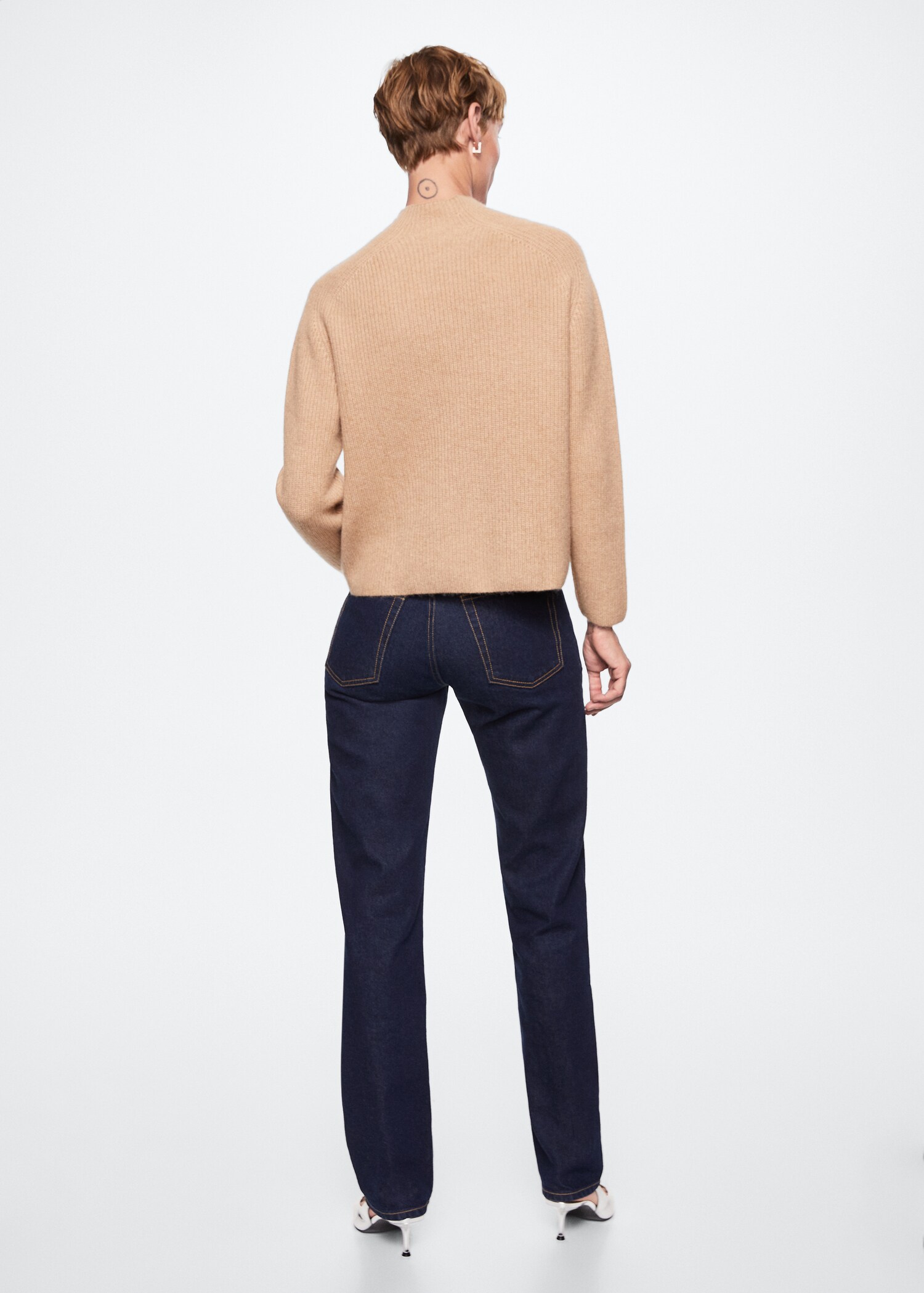 Pullover mit halbhohem Kragen aus 100 % Kaschmir - Rückseite des Artikels
