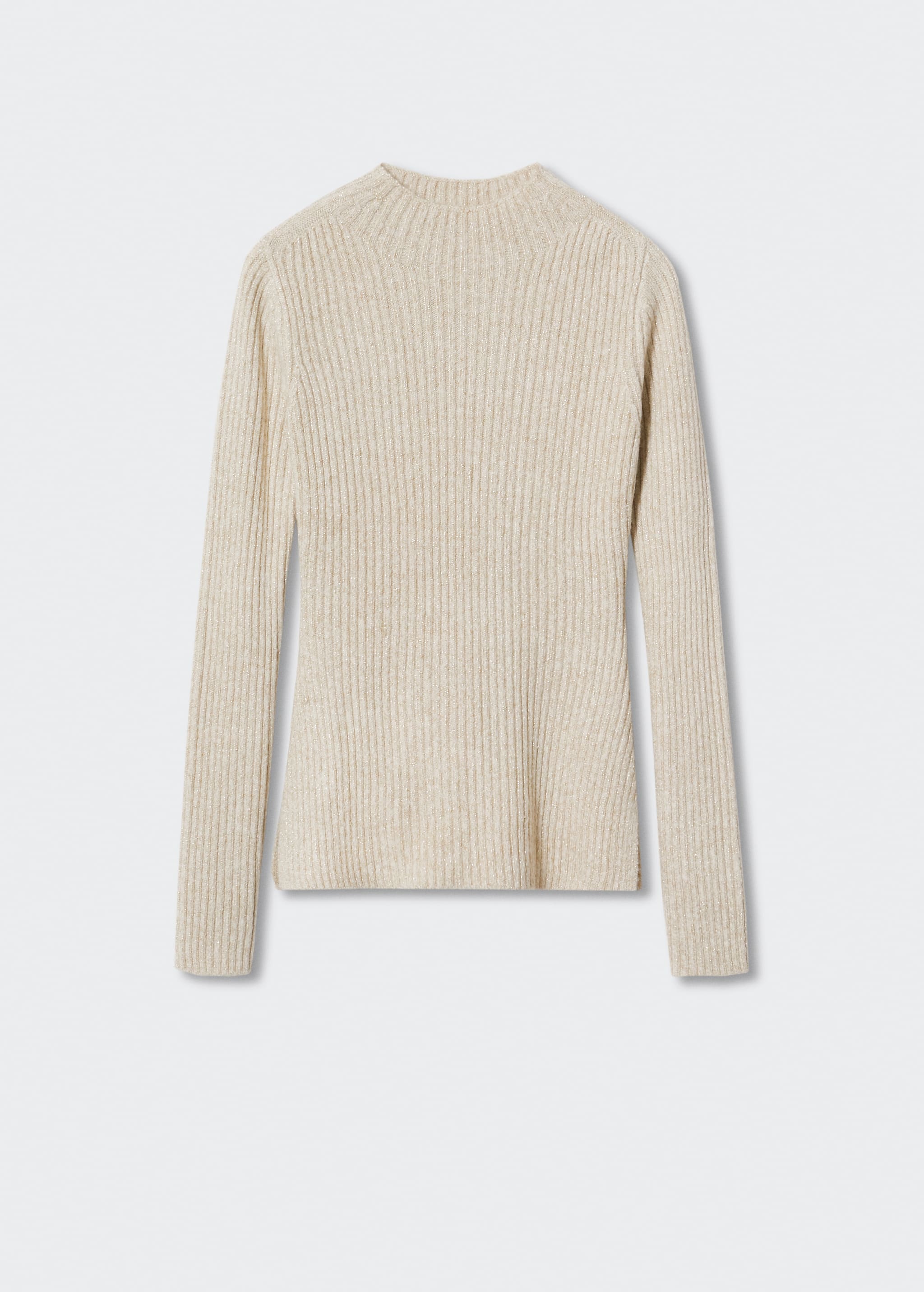 Glänzender Ripp-Pullover - Artikel ohne Model