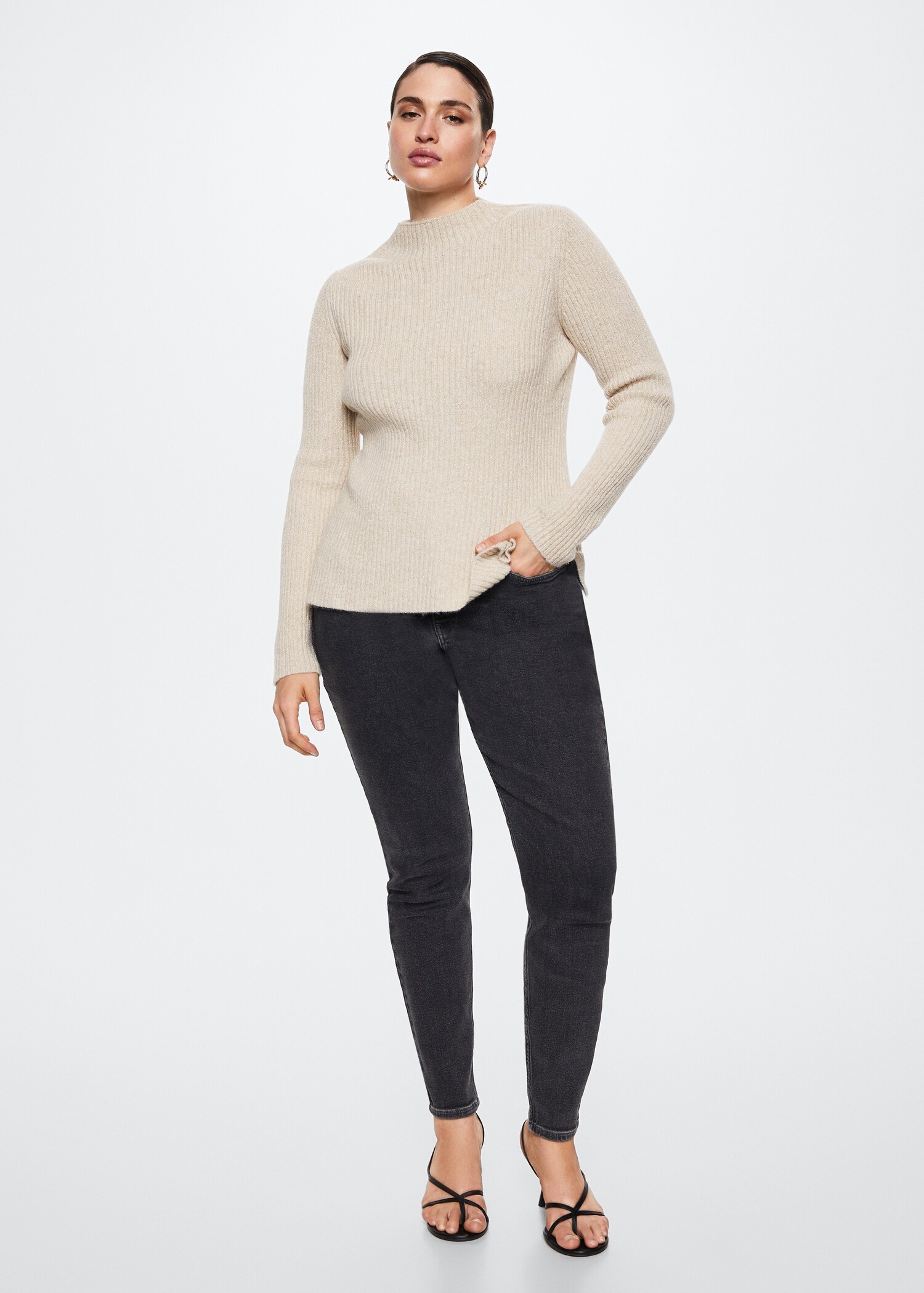 Shiny ribbed sweater - Details of the article 3