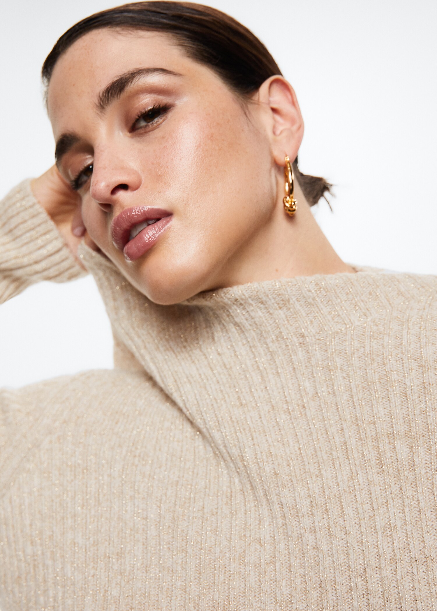 Shiny ribbed sweater - Details of the article 4