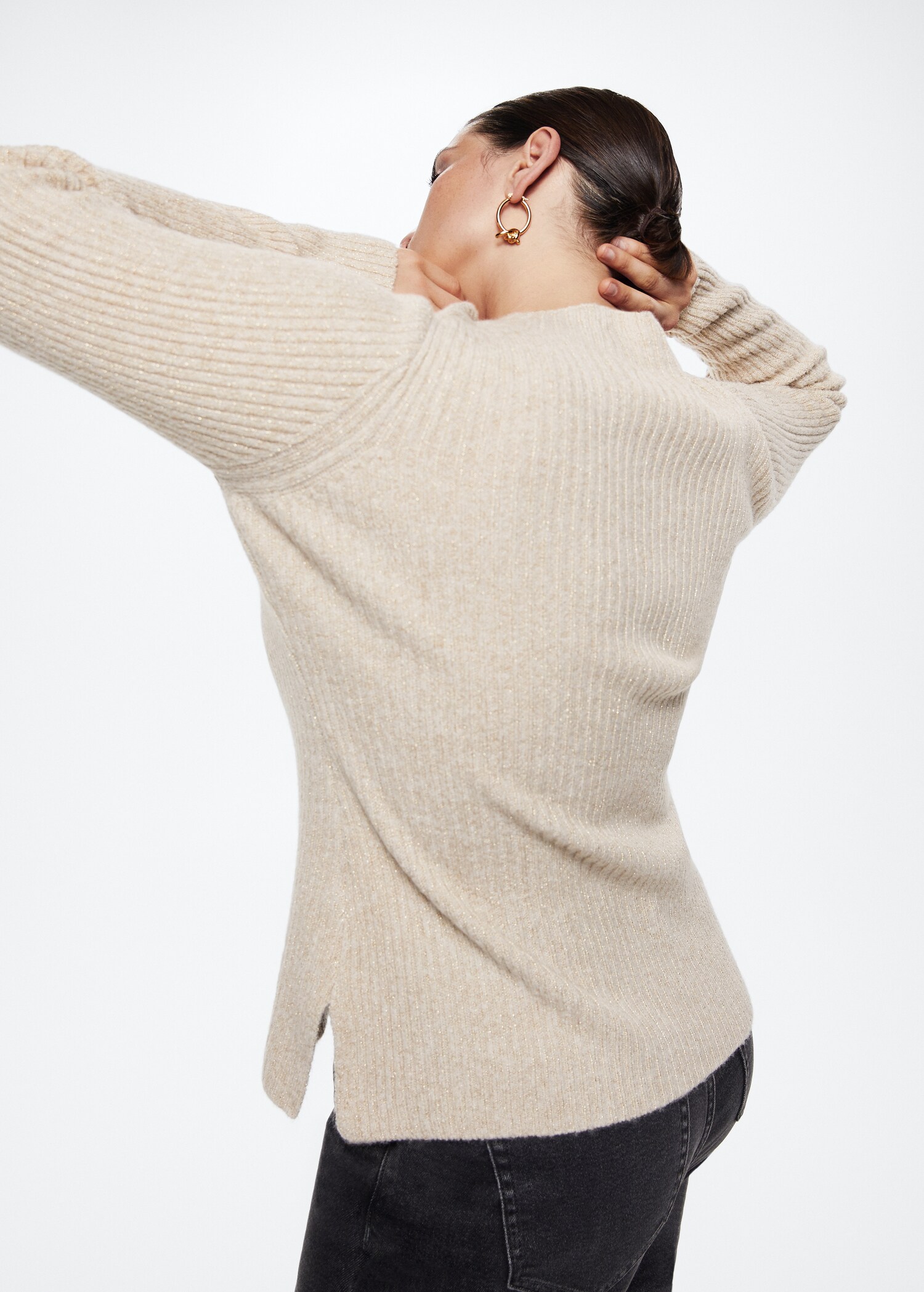 Shiny ribbed sweater - Details of the article 5
