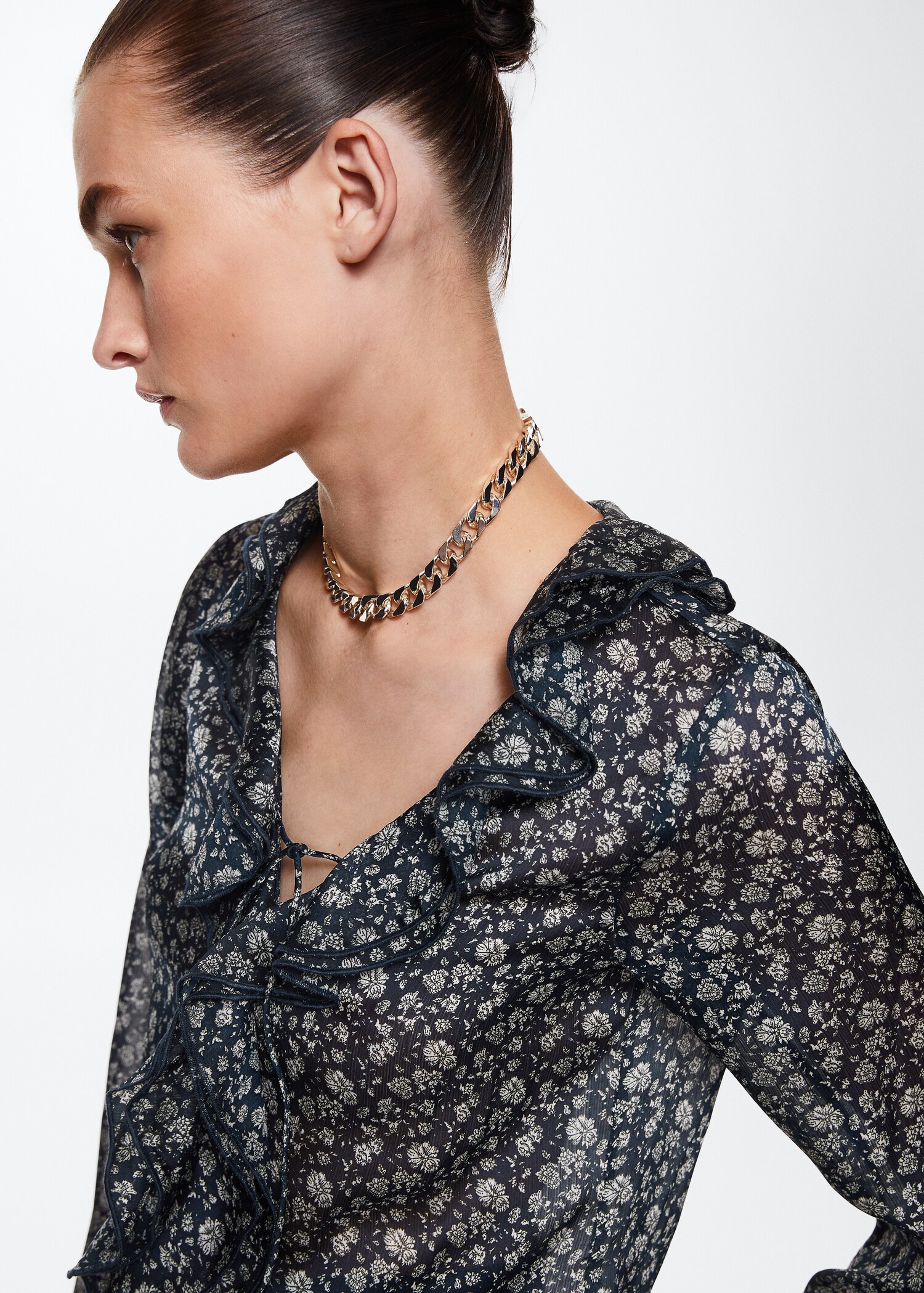 Soepelvallende blouse met bloemetjesprint - Detail van het artikel 1