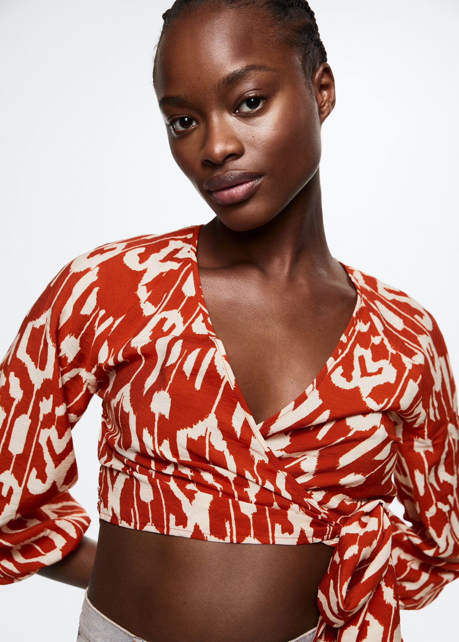 Bow printed blouse - Details of the article 4