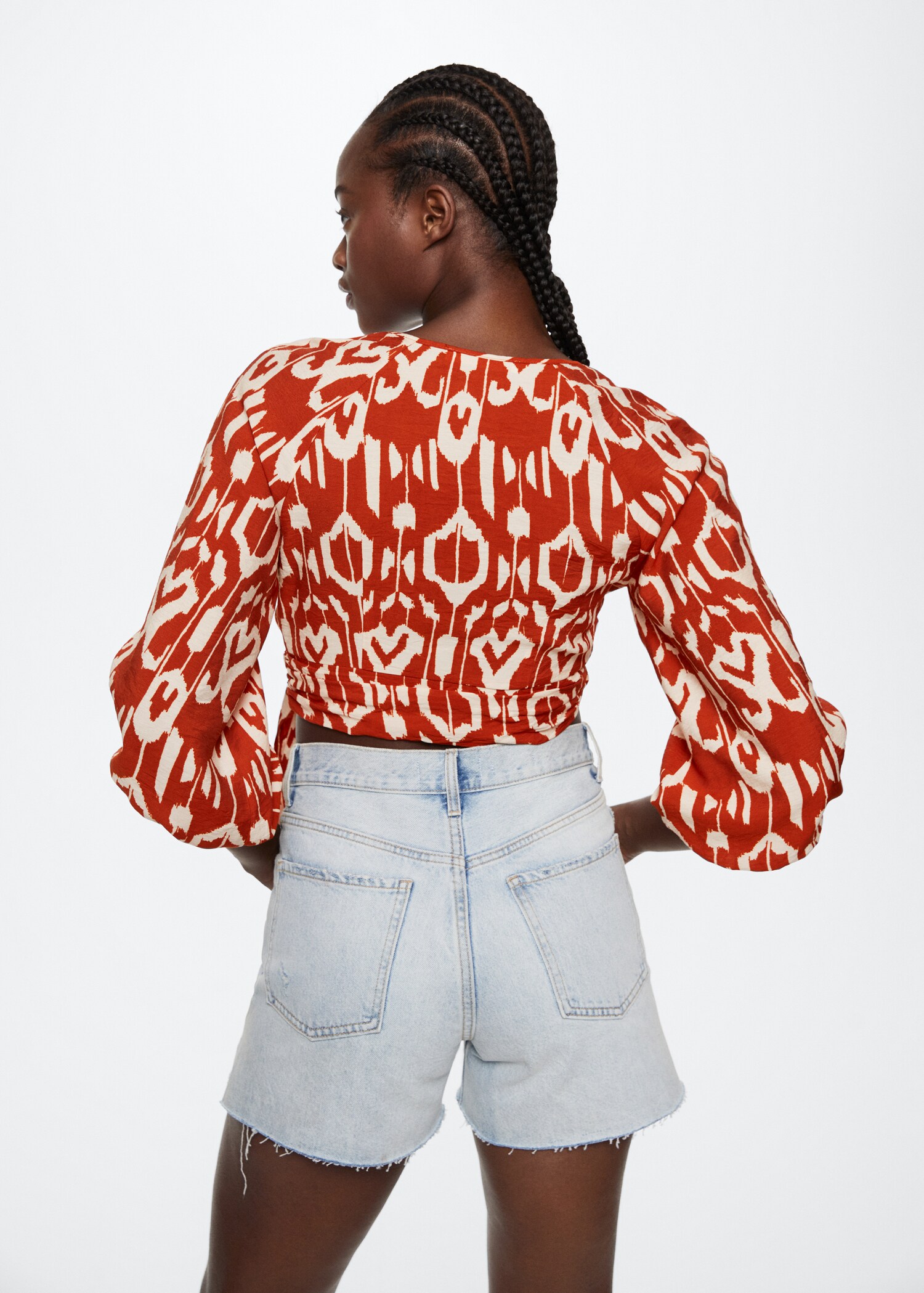 Bow printed blouse - Reverse of the article