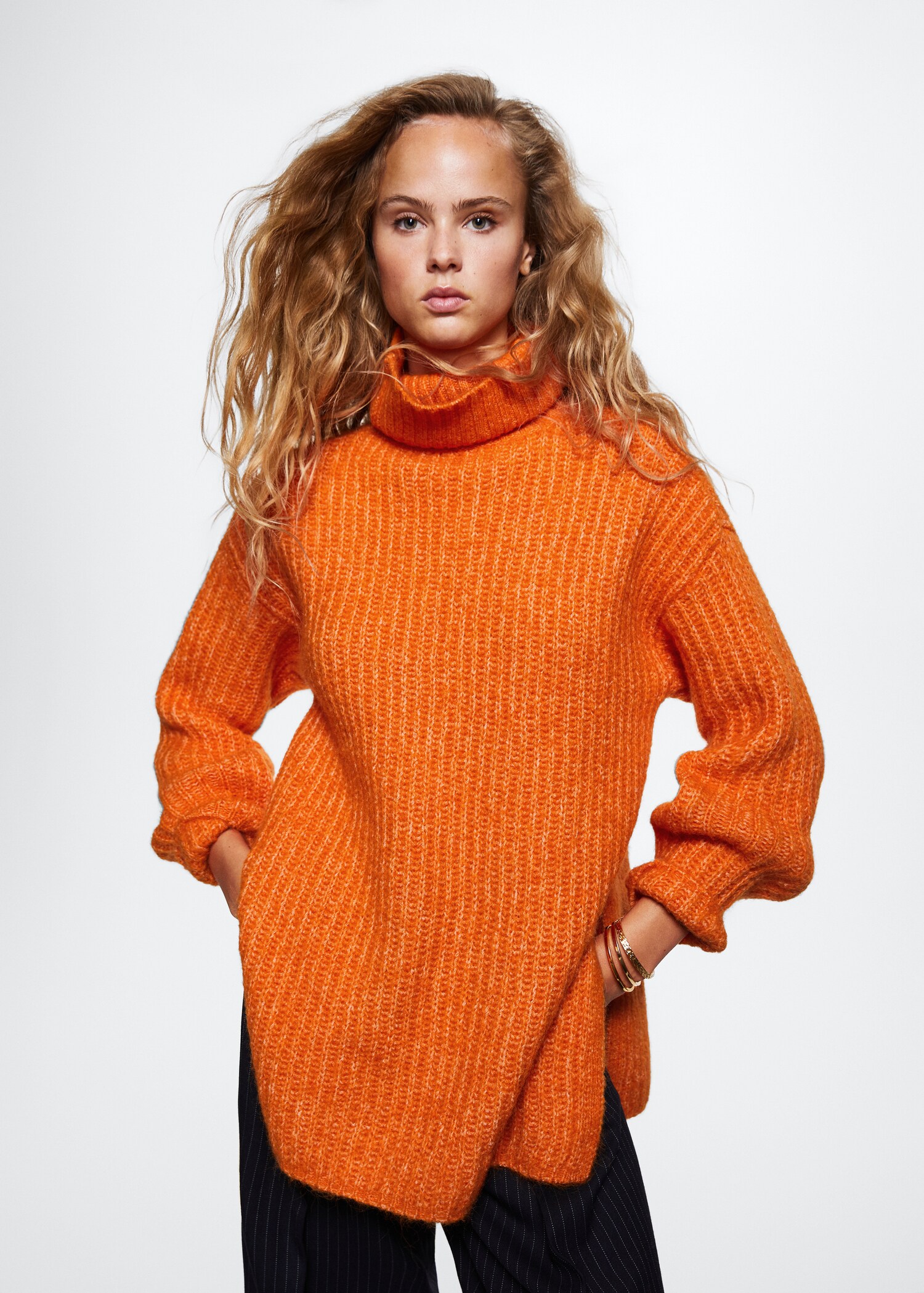 Oversized perkins neck sweater - Medium plane