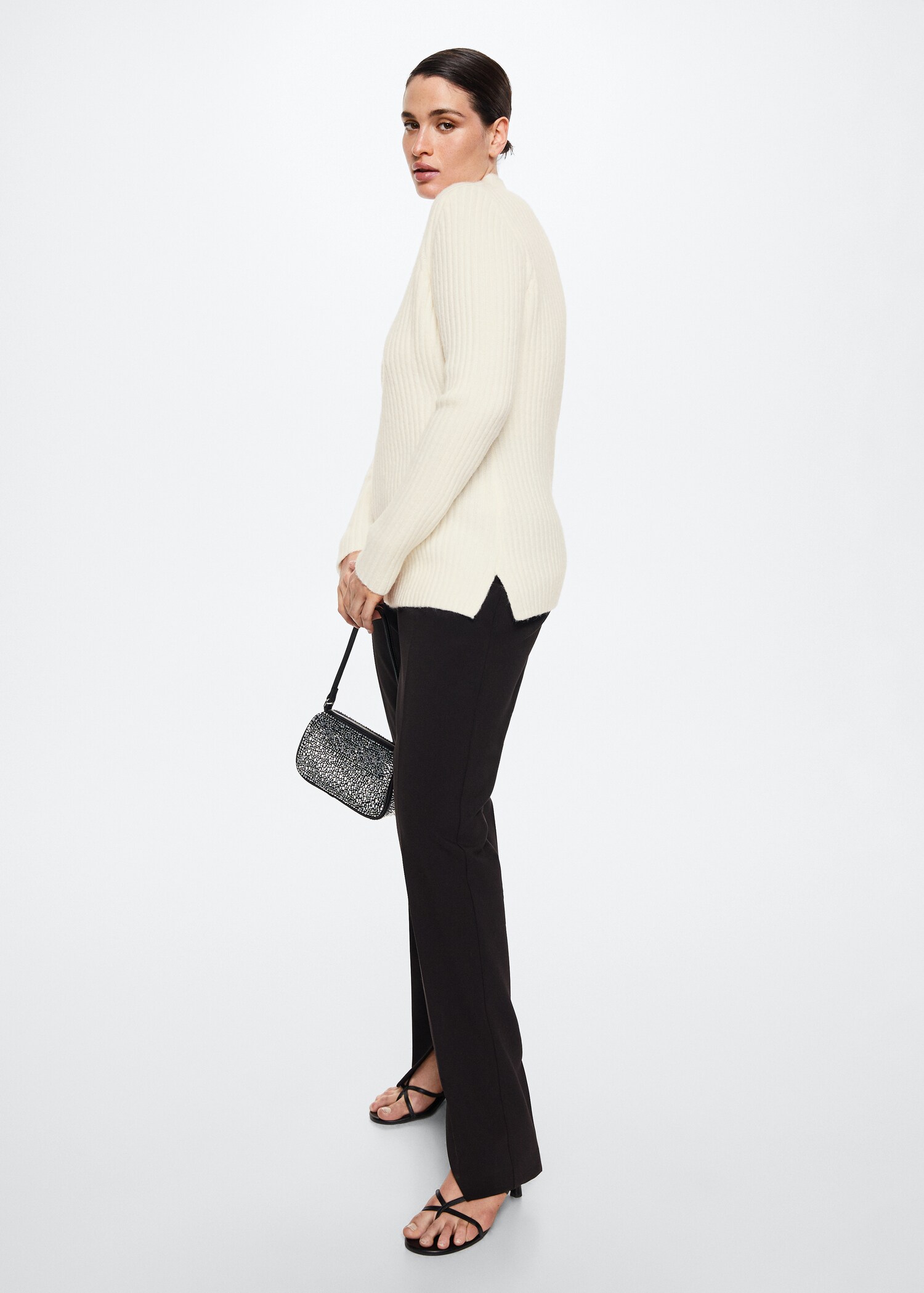 Perkins-neck rib-knit  sweater - Details of the article 3