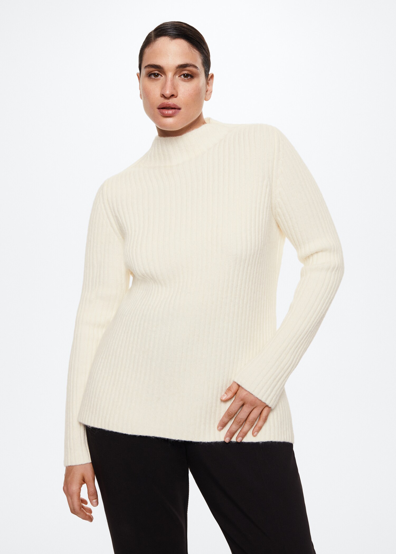 Perkins-neck rib-knit  sweater - Details of the article 5