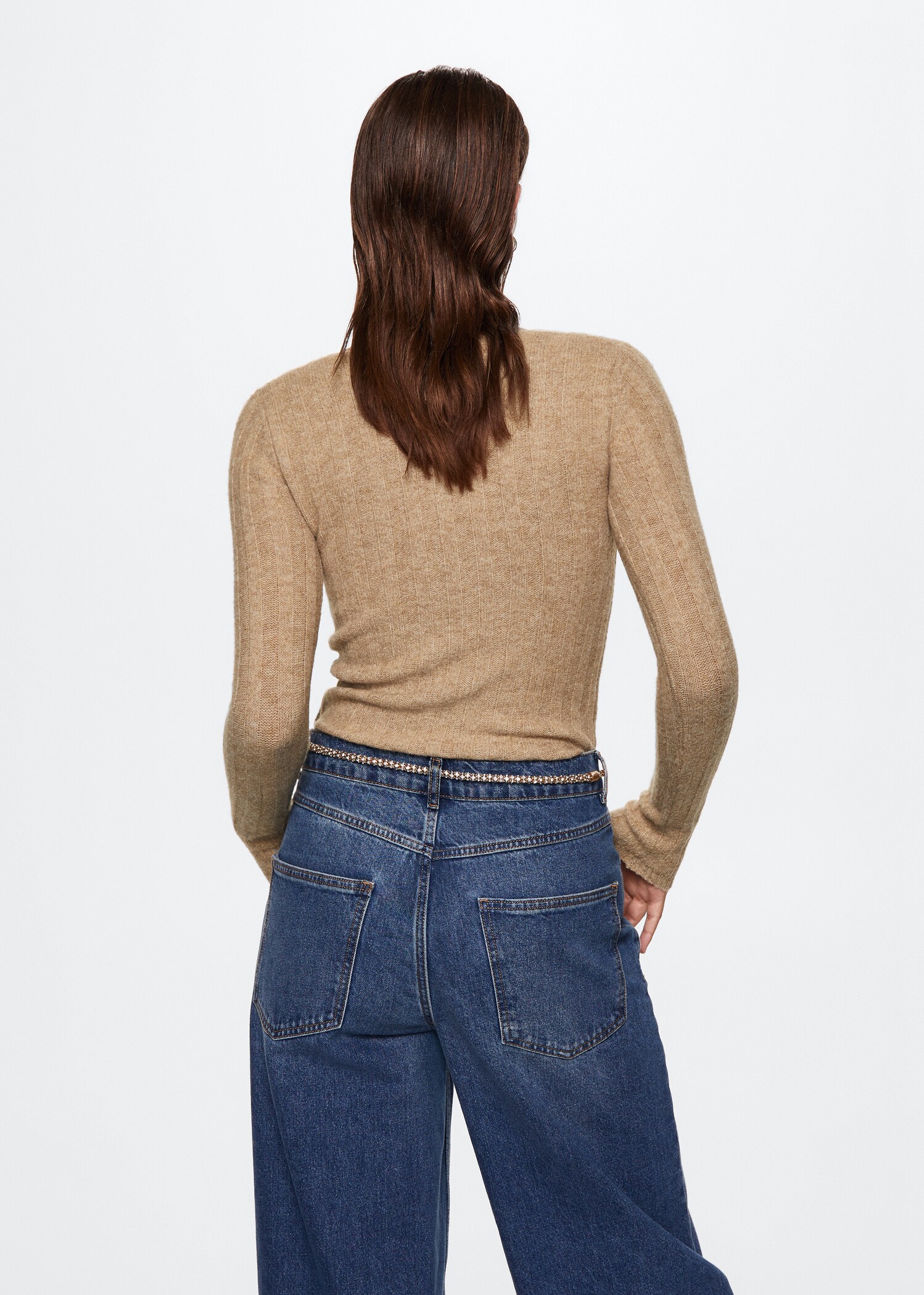 Textured knit sweater - Reverse of the article