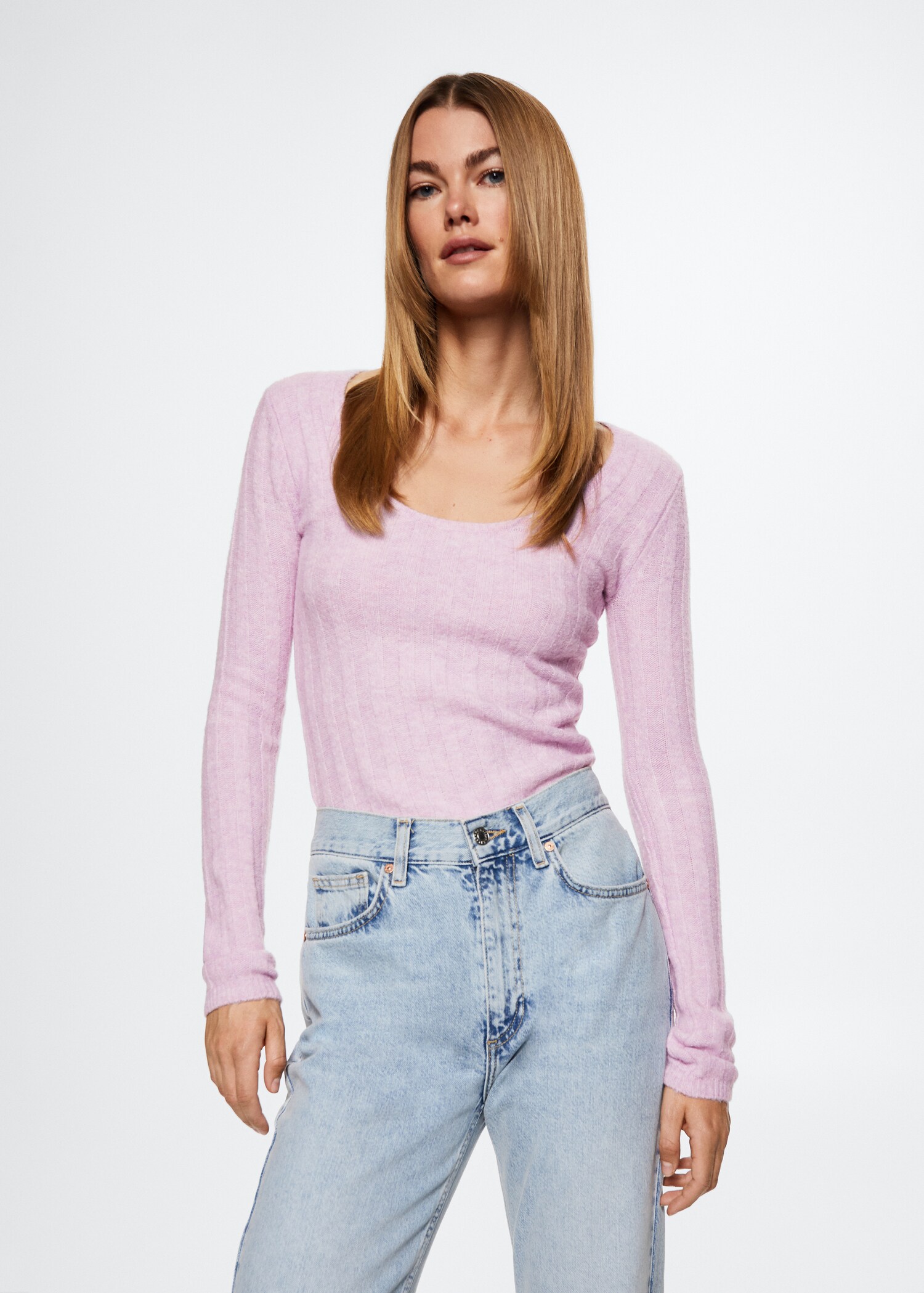 Textured knit sweater - Medium plane