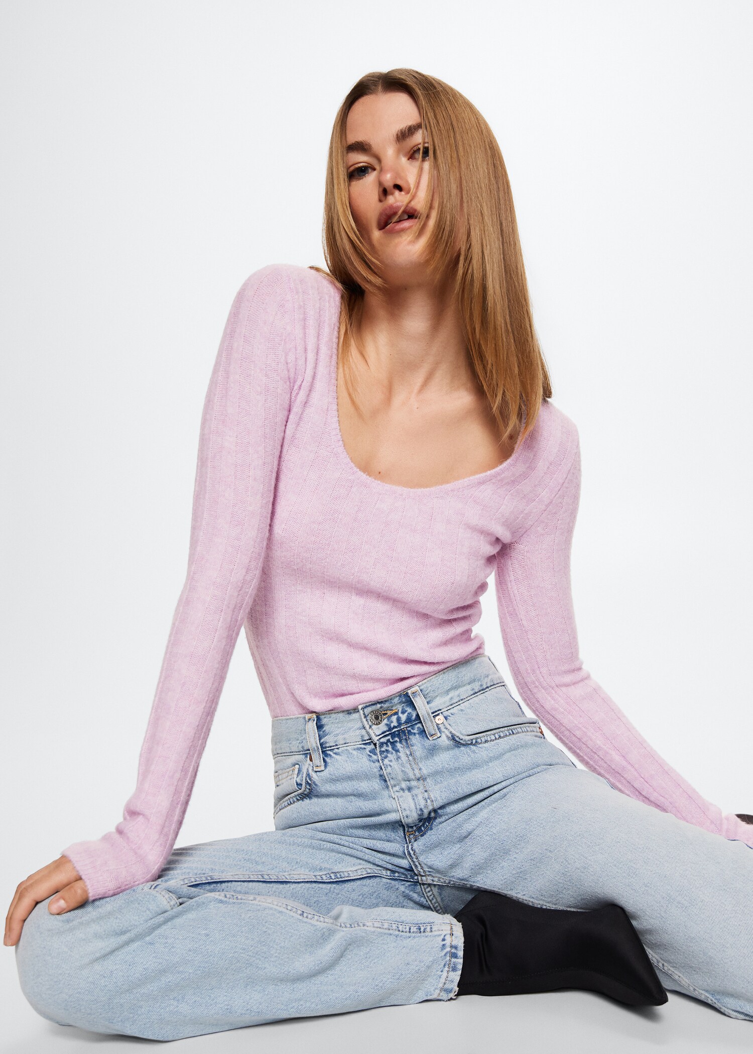 Textured knit sweater - Details of the article 2