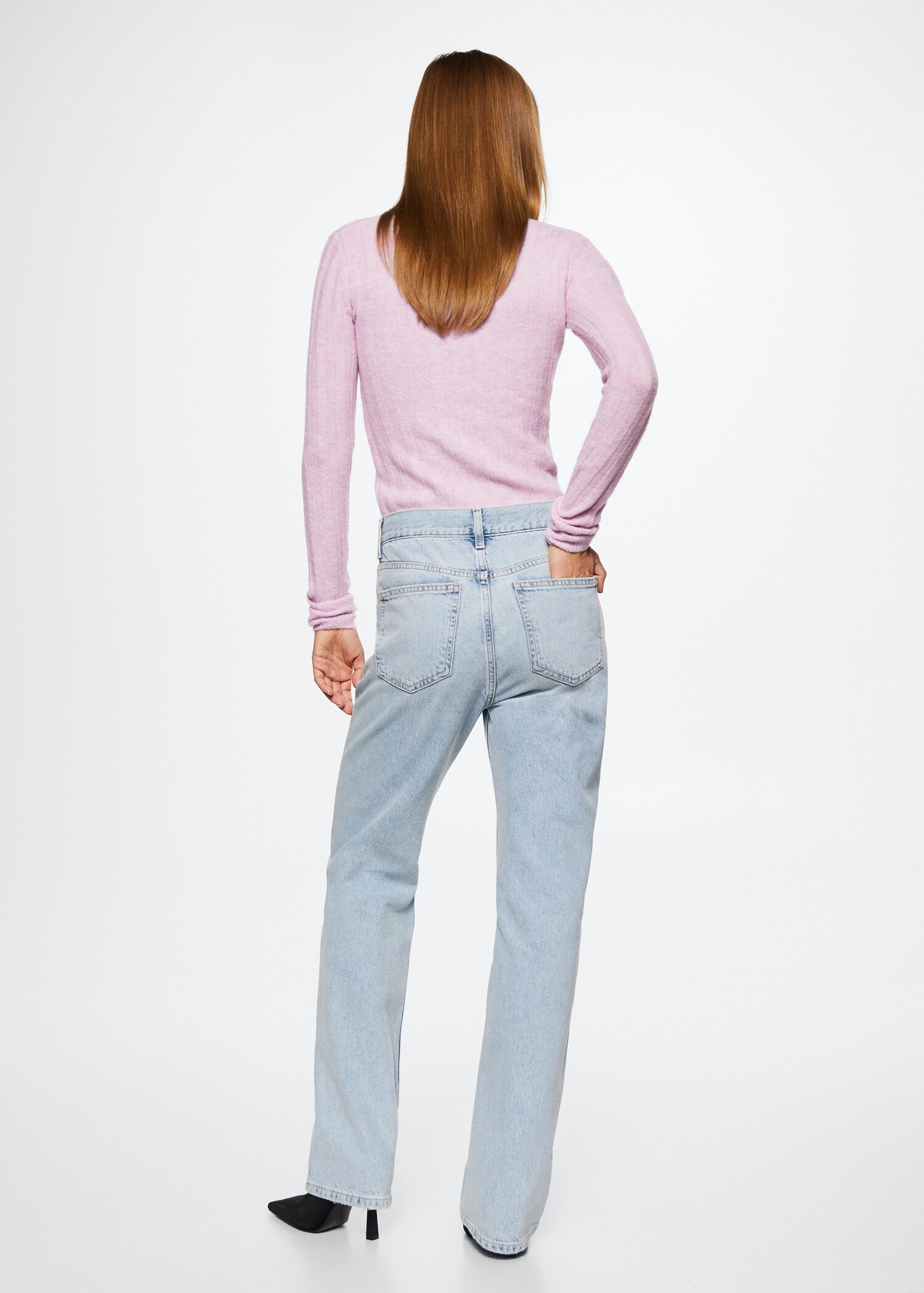 Textured knit sweater - Reverse of the article