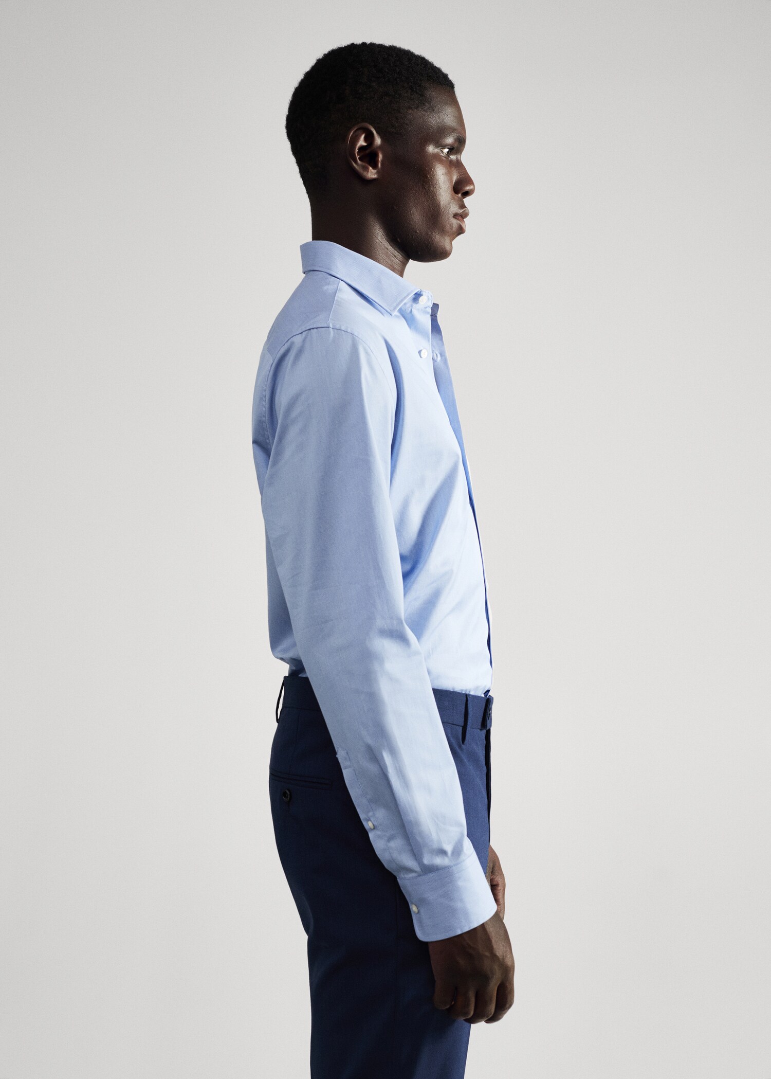 Slim fit overhemd met microstructuur - Detail van het artikel 6
