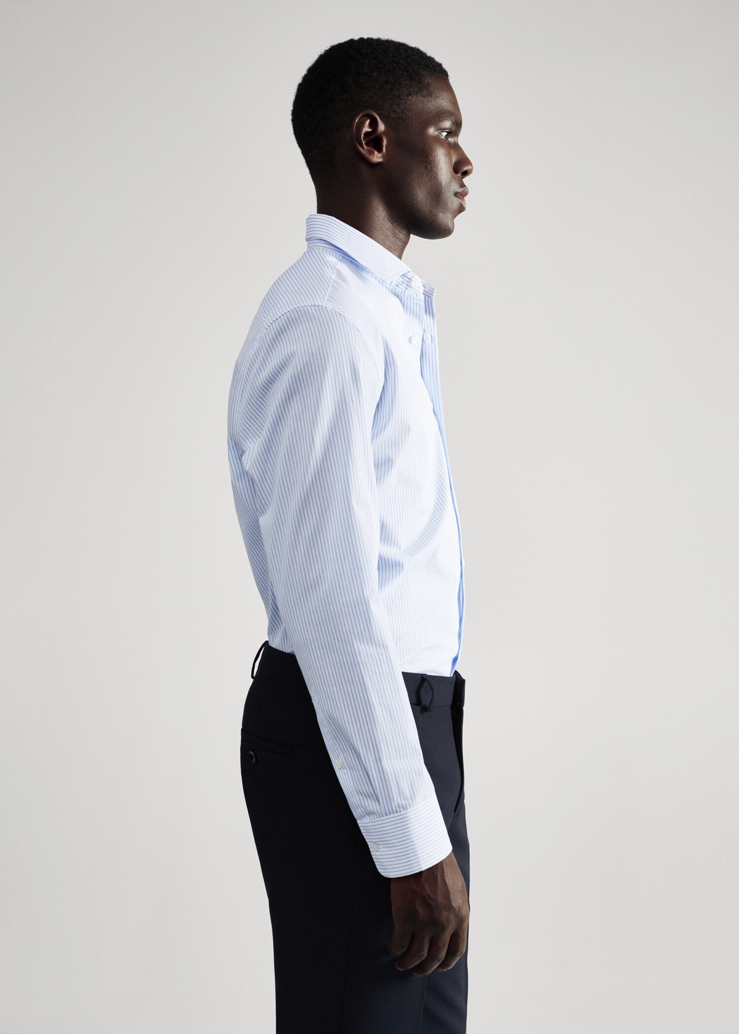 Slim fit thousand striped suit shirt - Details of the article 6