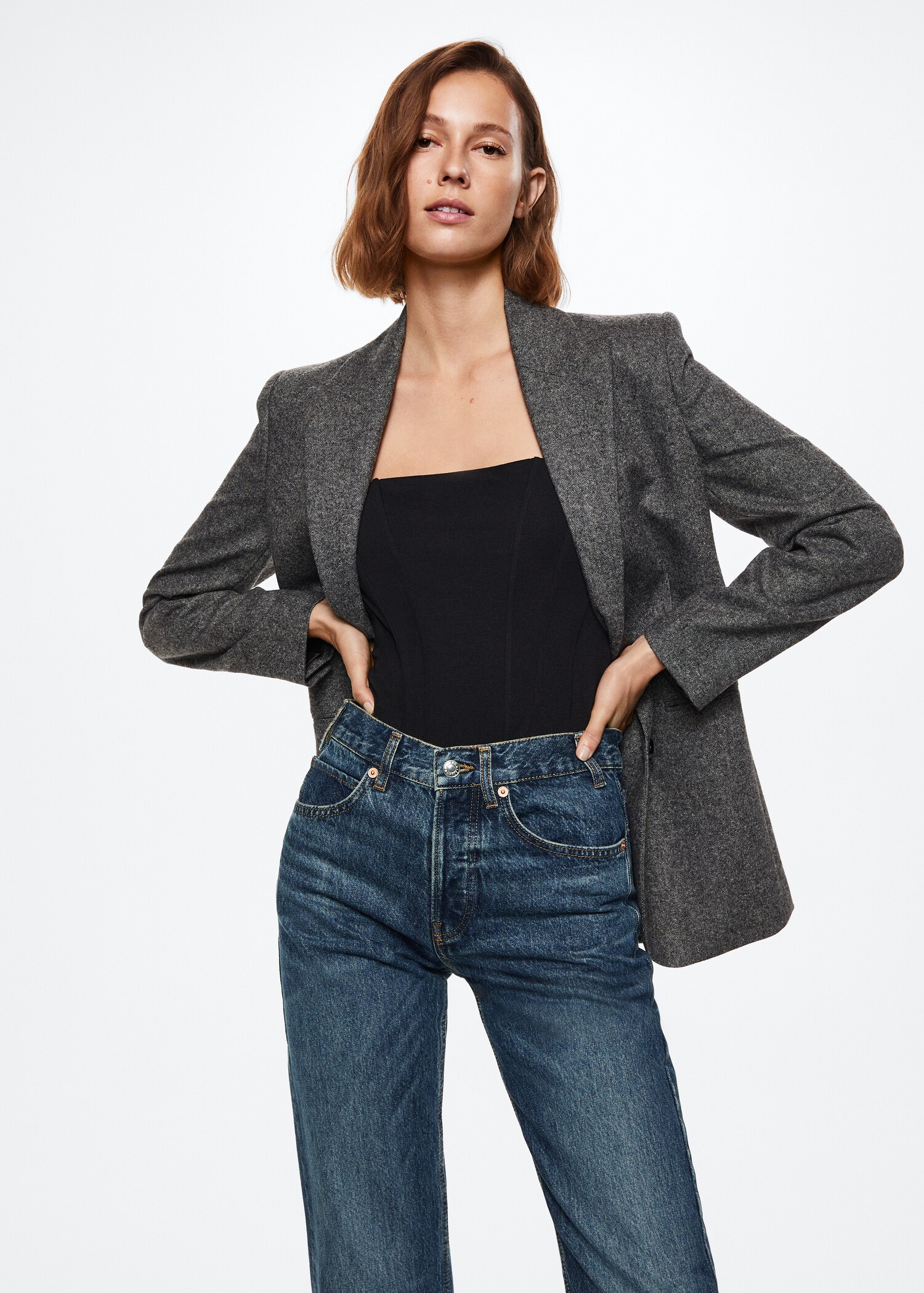 Buttons straight jeans - Details of the article 1