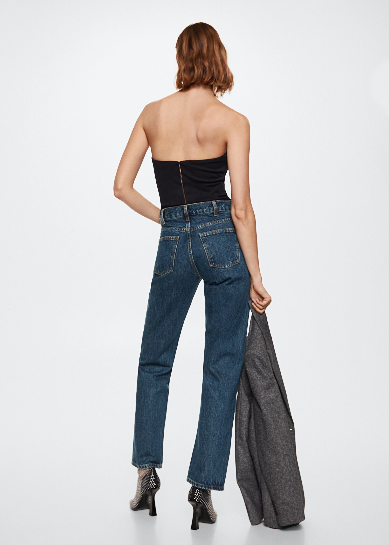 Buttons straight jeans - Reverse of the article