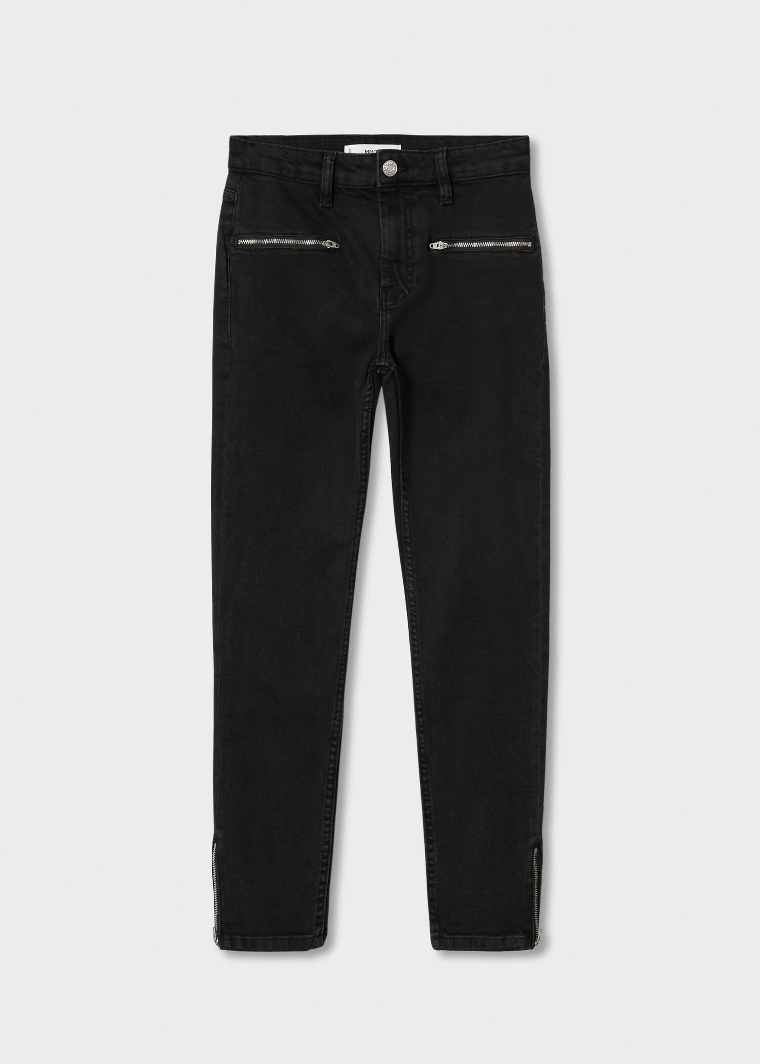 Skinny jeans in bikerstijl - Artikel zonder model