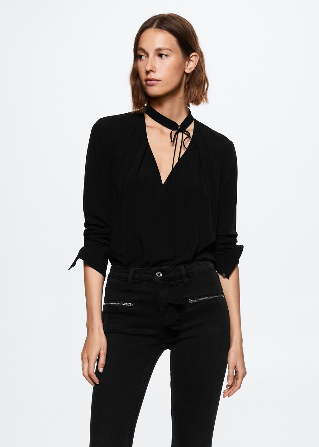 Jean skinny style biker
