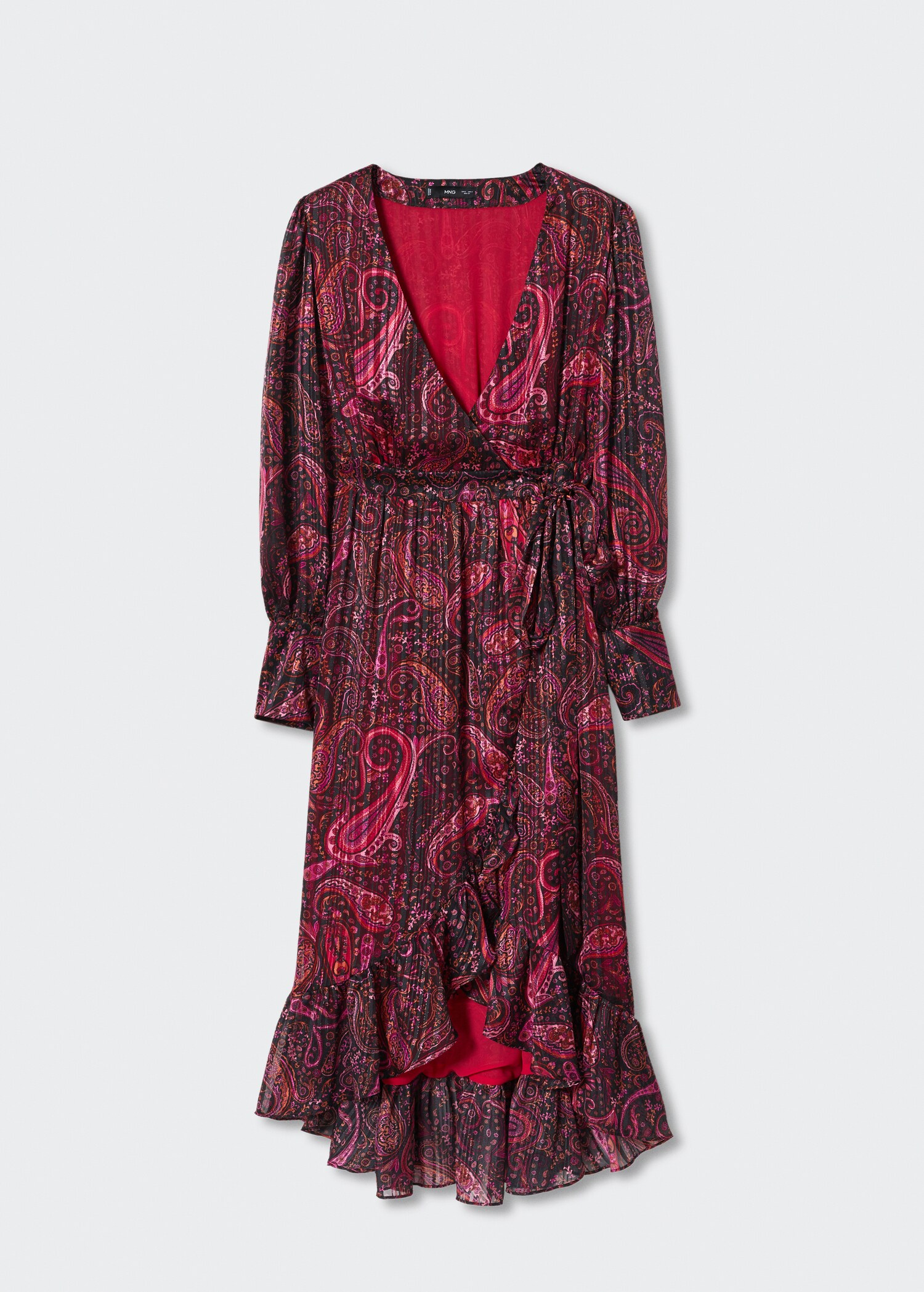 Jurk met paisleyprint en ruche - Artikel zonder model