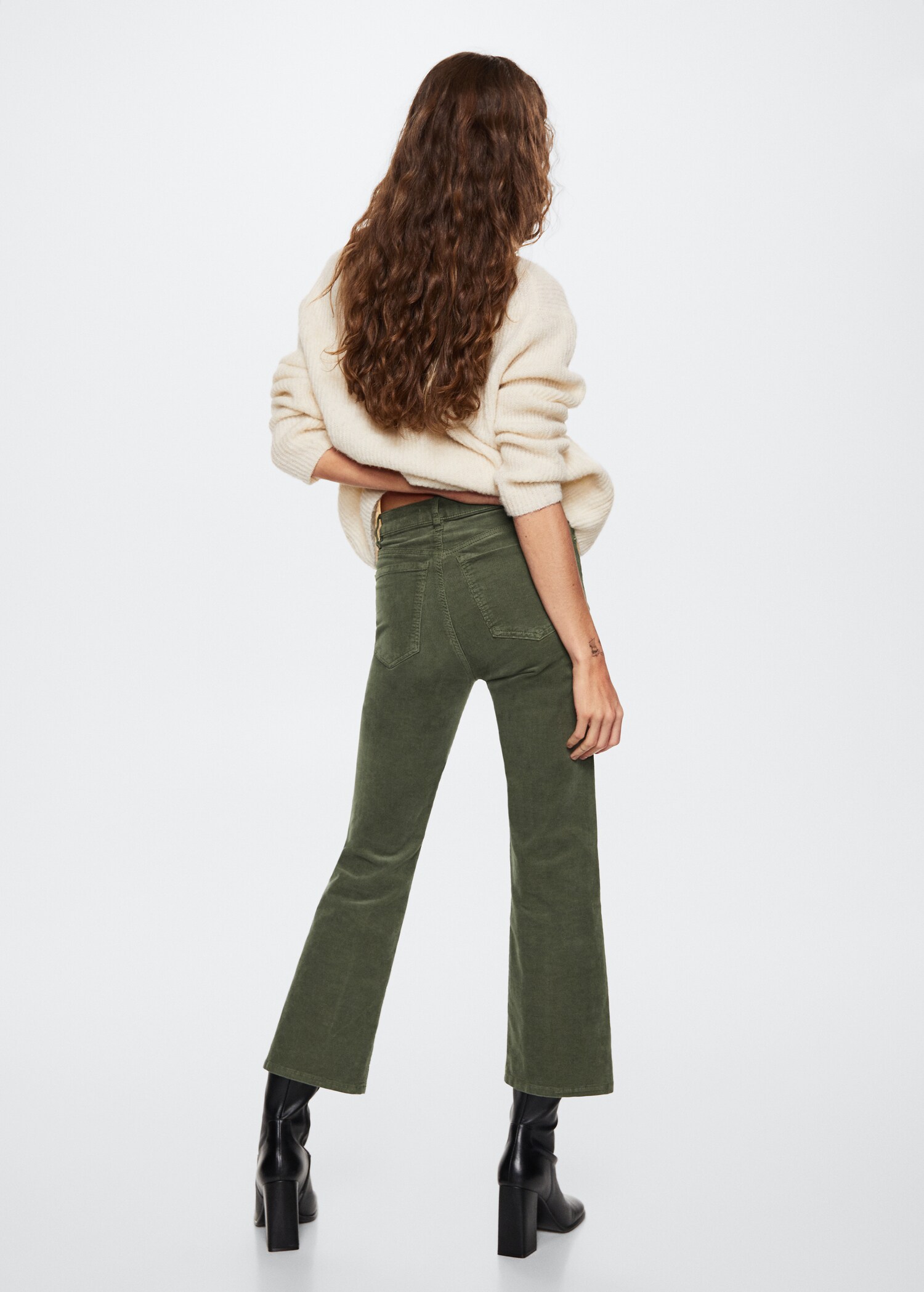 Dżinsy bootcut sztruksowe - Tylna strona artykułu