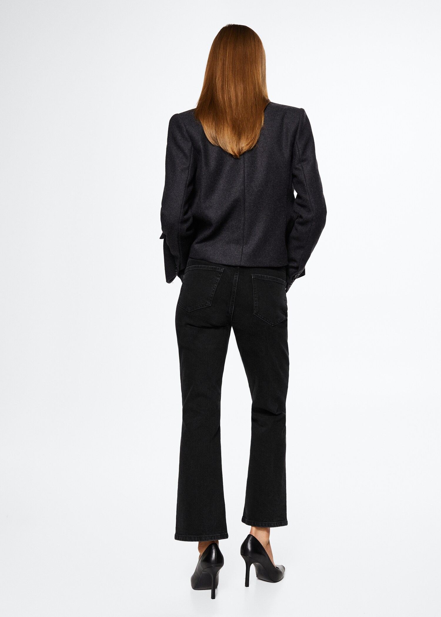 Medium-rise flared jeans  - Reverse of the article