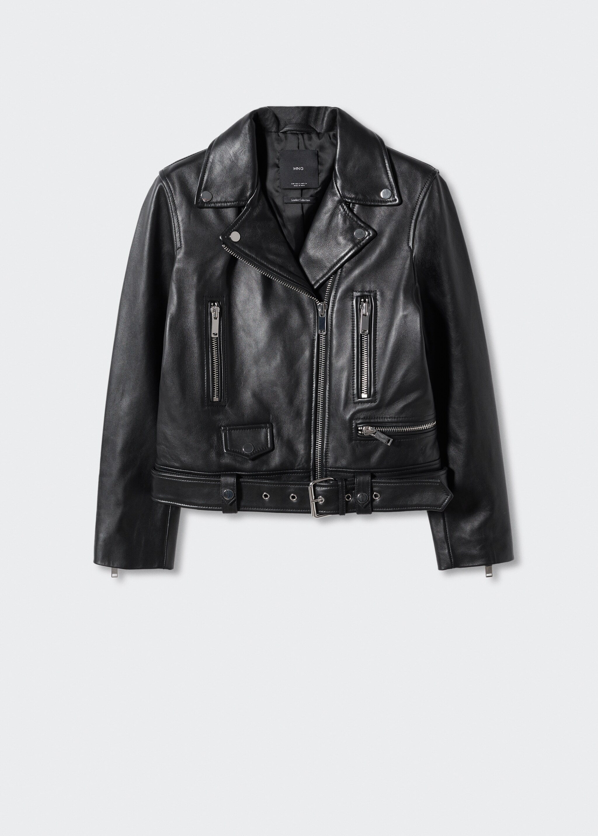 Leather biker jacket - Article without model