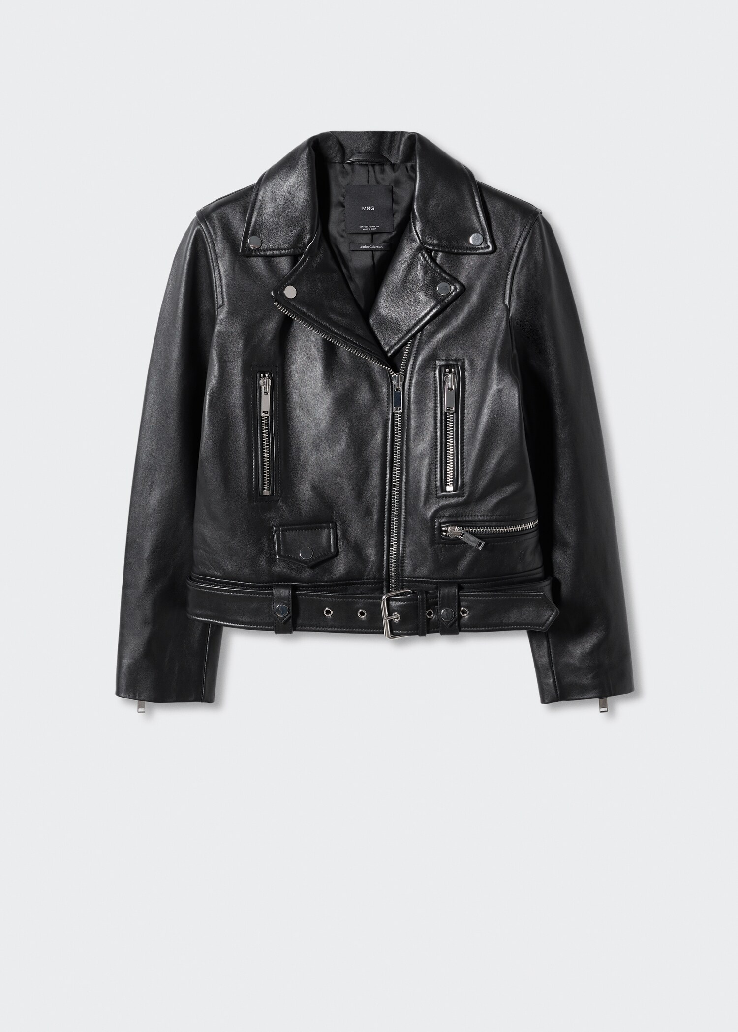 Blouson biker en cuir - Article sans modèle