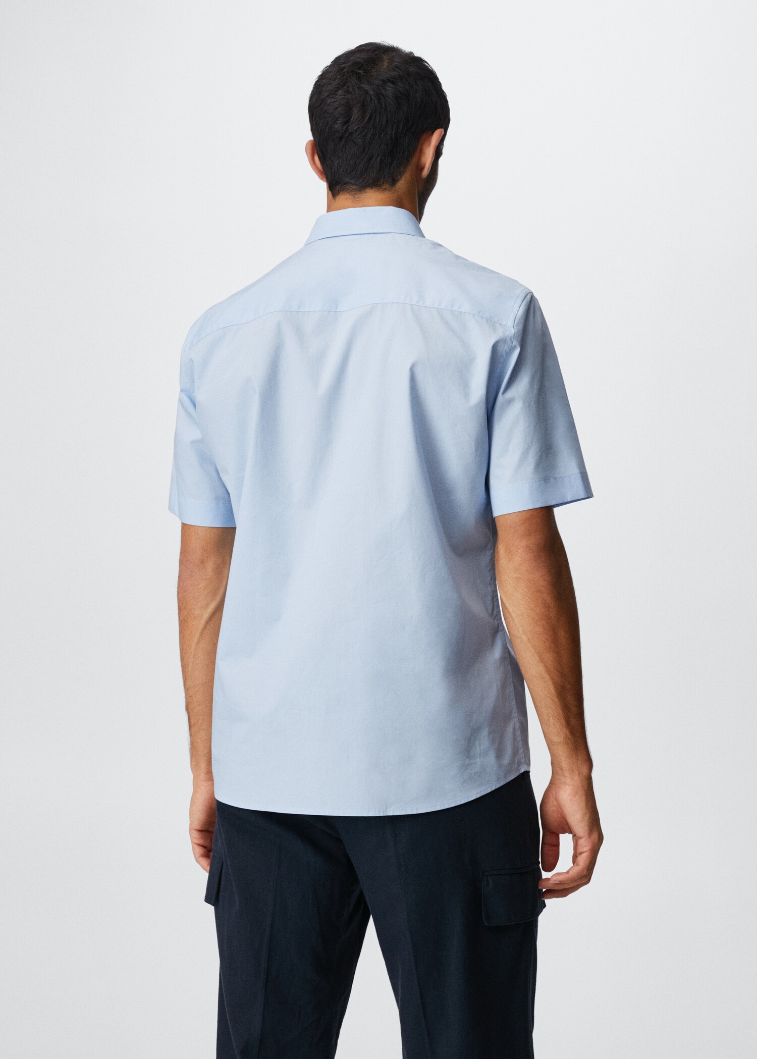Short sleeved cotton shirt - Reverse of the article