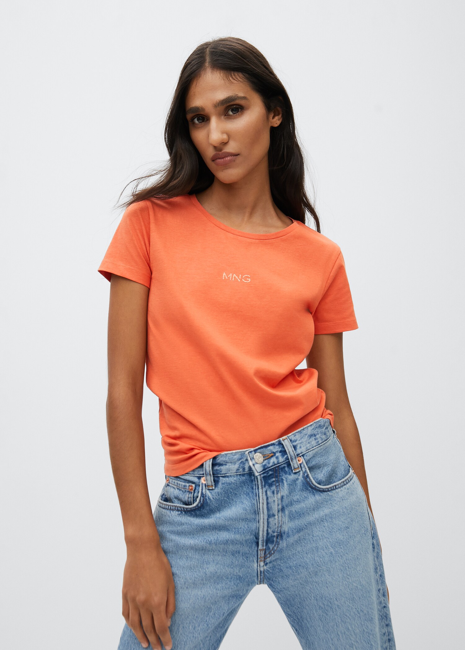 Metallic logo T-shirt - Medium plane