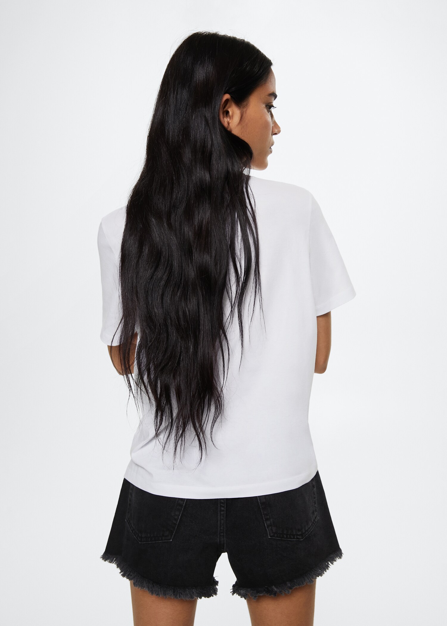 Message cotton T-shirt - Reverse of the article
