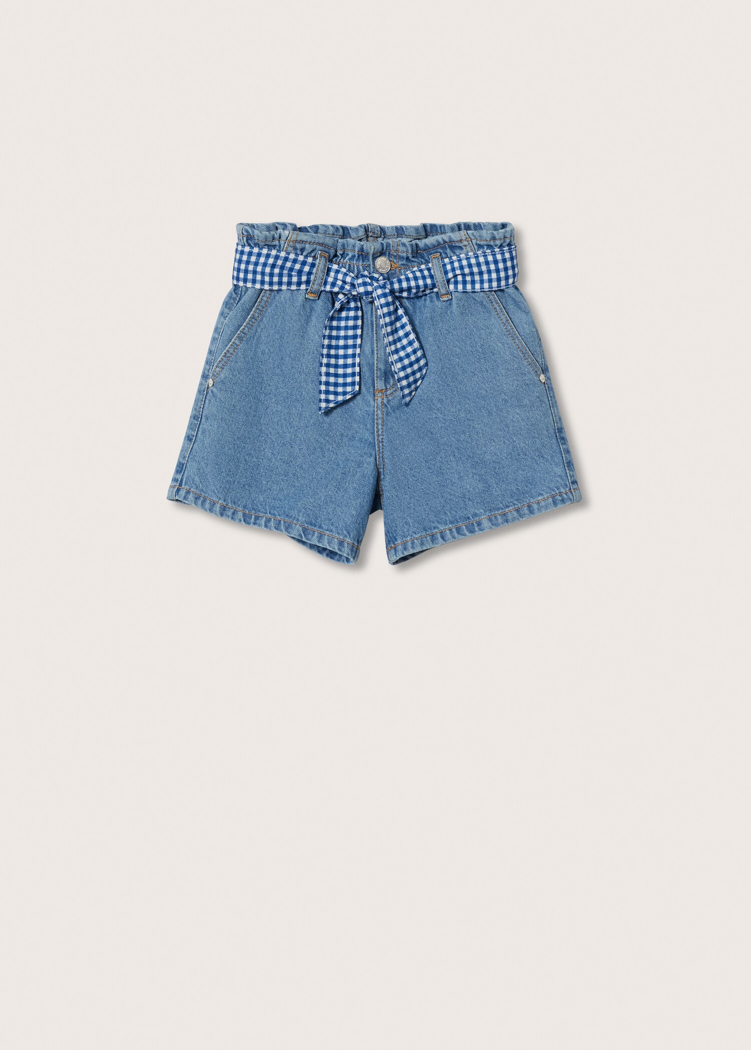 Bowed denim short - Article without model